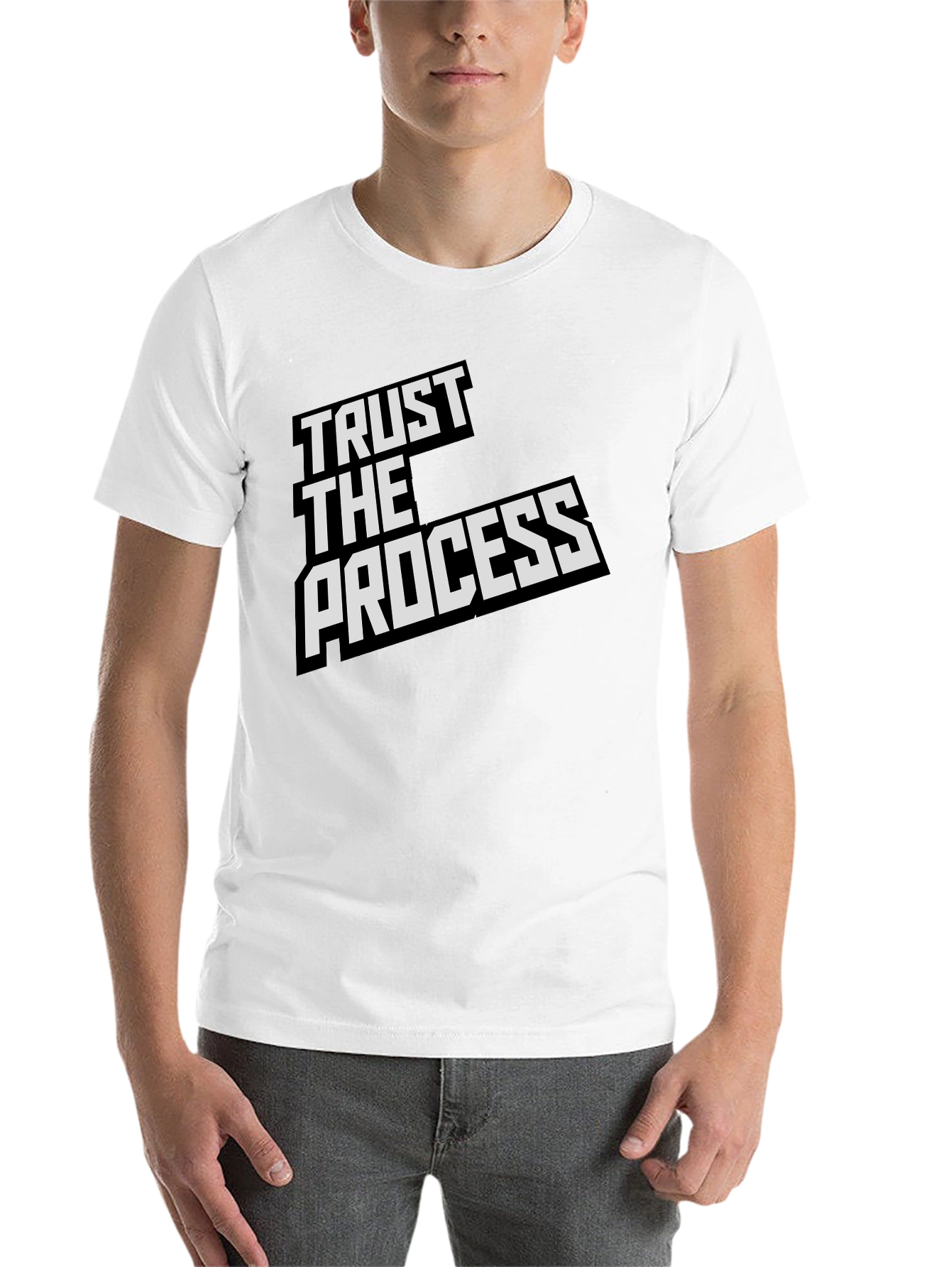 Black Trust The Process Black Graphic T-Shirt view 14