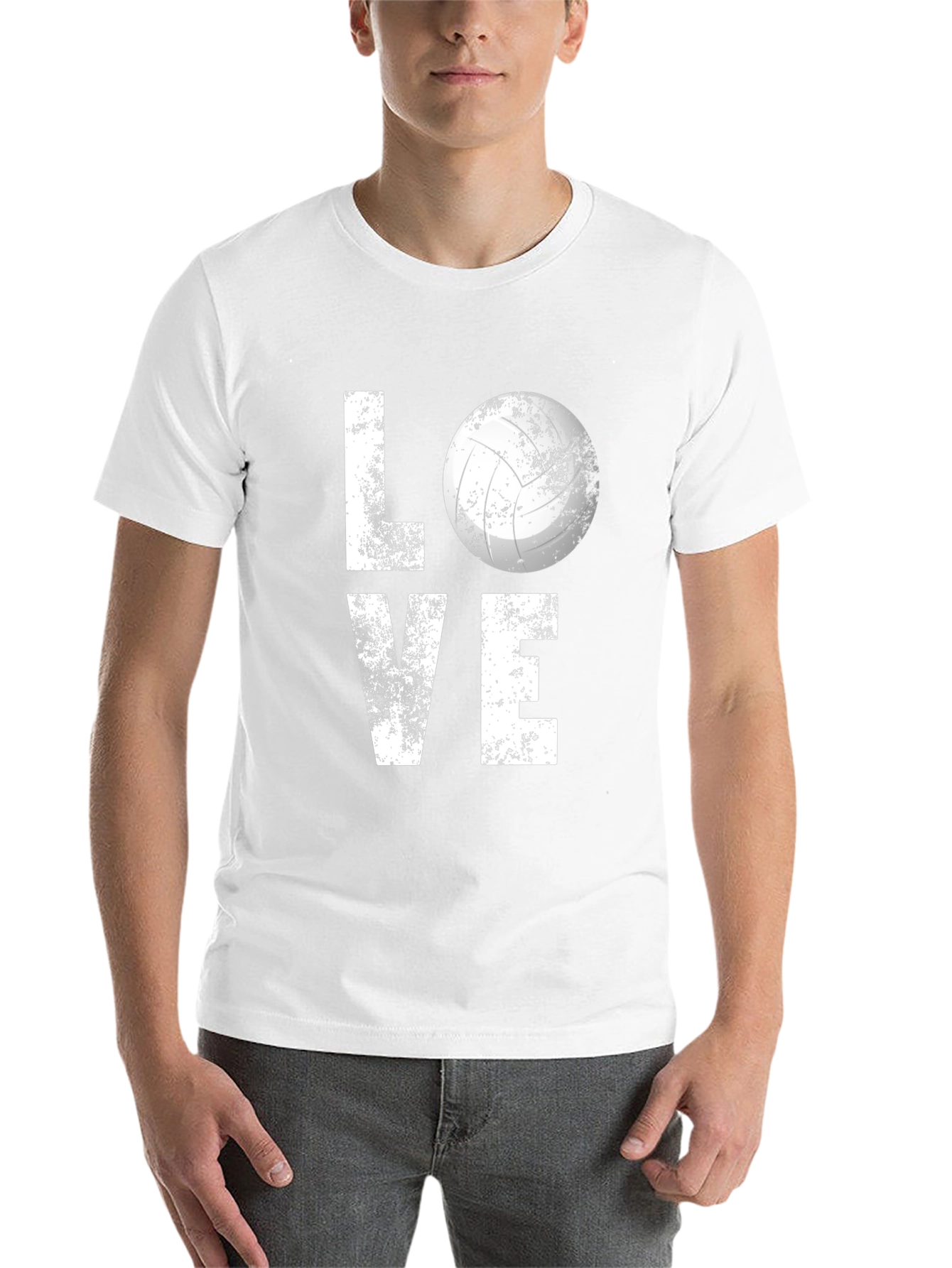 Black Love Volleyball Graphic Tee - Black Cotton Blend view 14