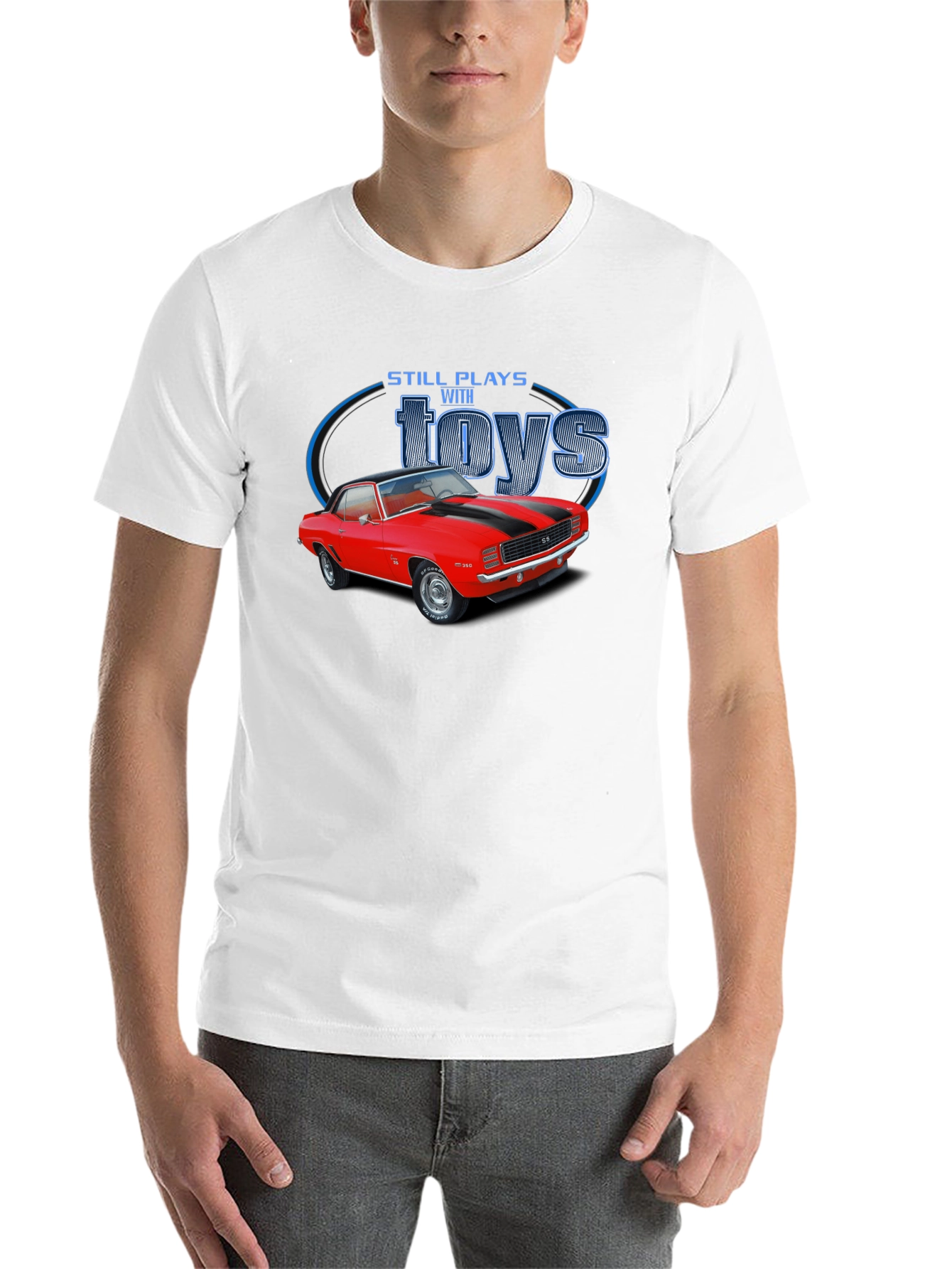 Black Still Plays With Toys Classic Car Graphic T-Shirt view 14