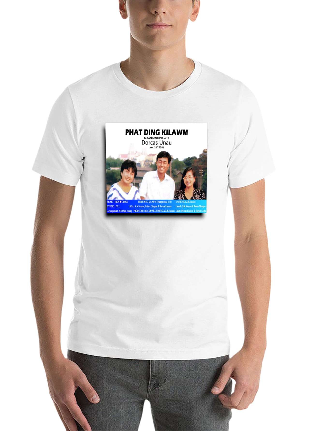 Black Vintage Phat Ding Kilawm Music Album T-Shirt view 14