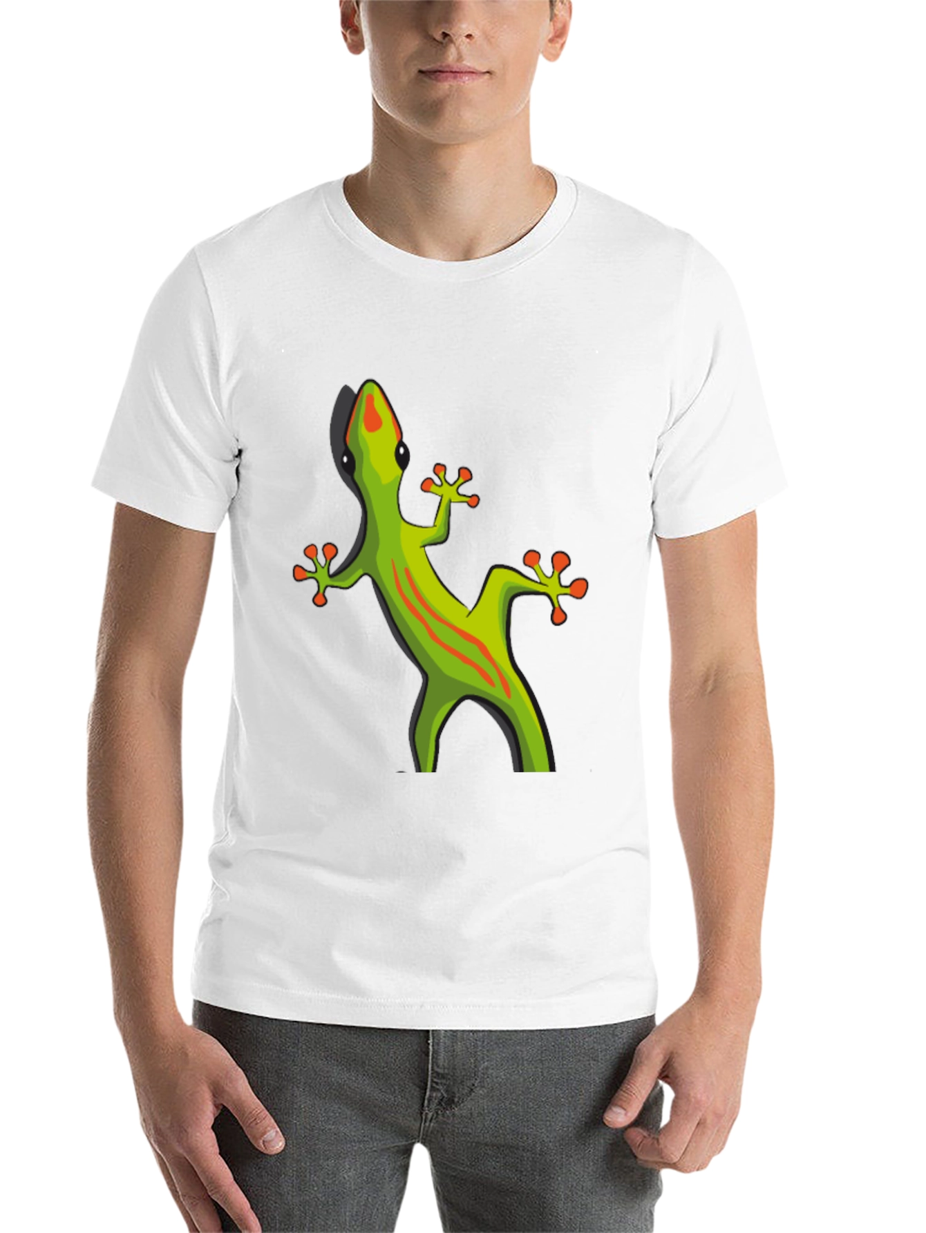 Black Black T-Shirt with Gecko Graphic view 14