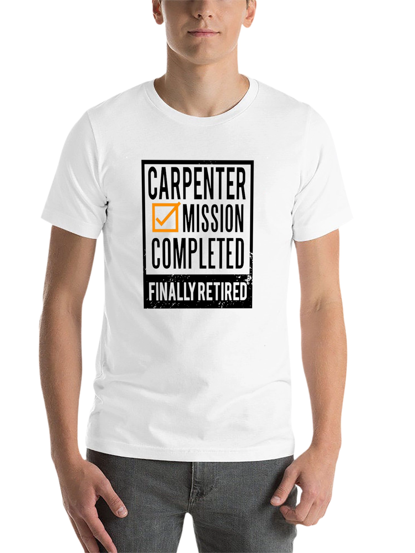 Black Carpenter Mission Completed - Retirement T-Shirt view 14