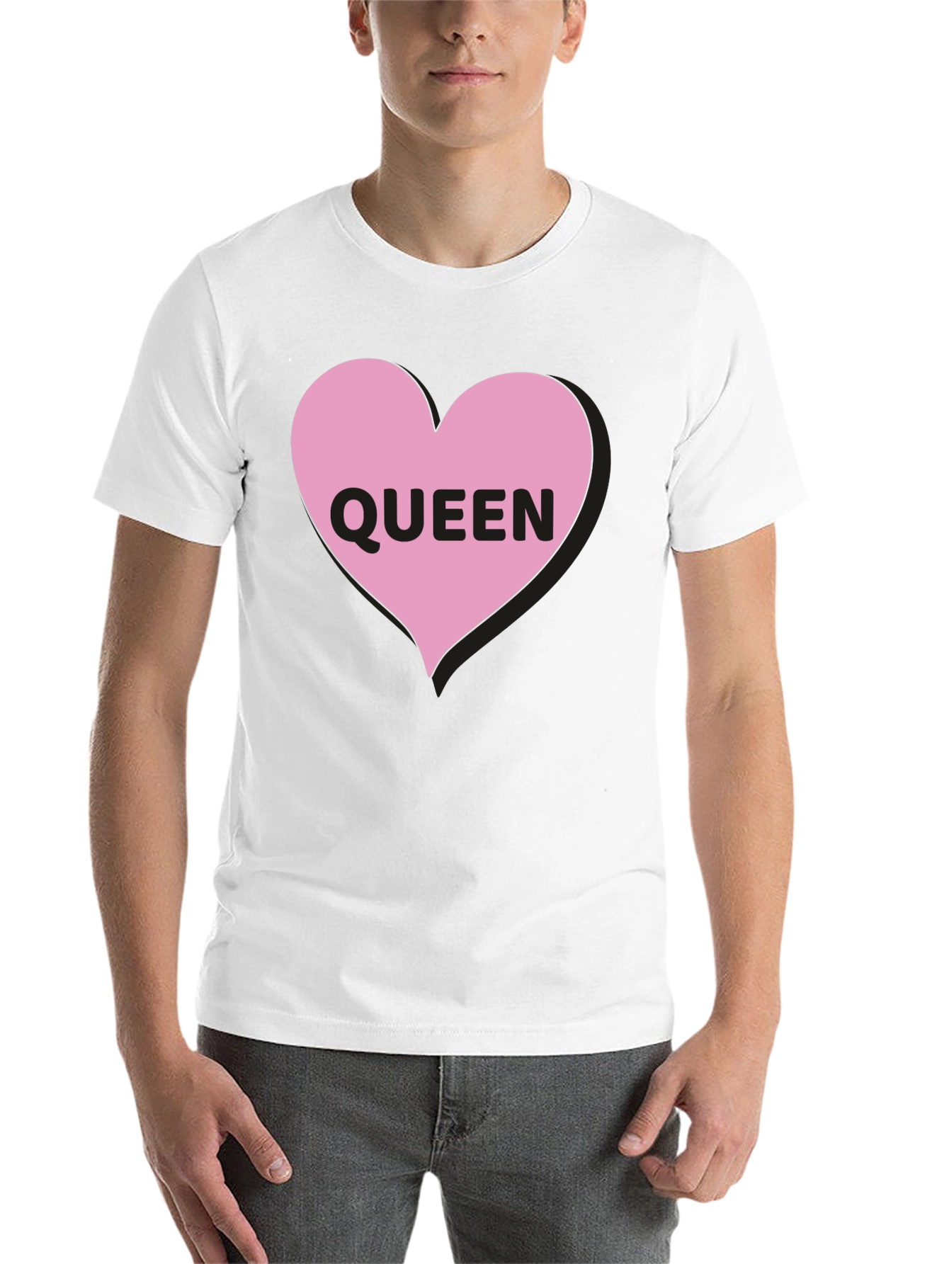 Black Queen Heart Graphic Black T-Shirt view 14