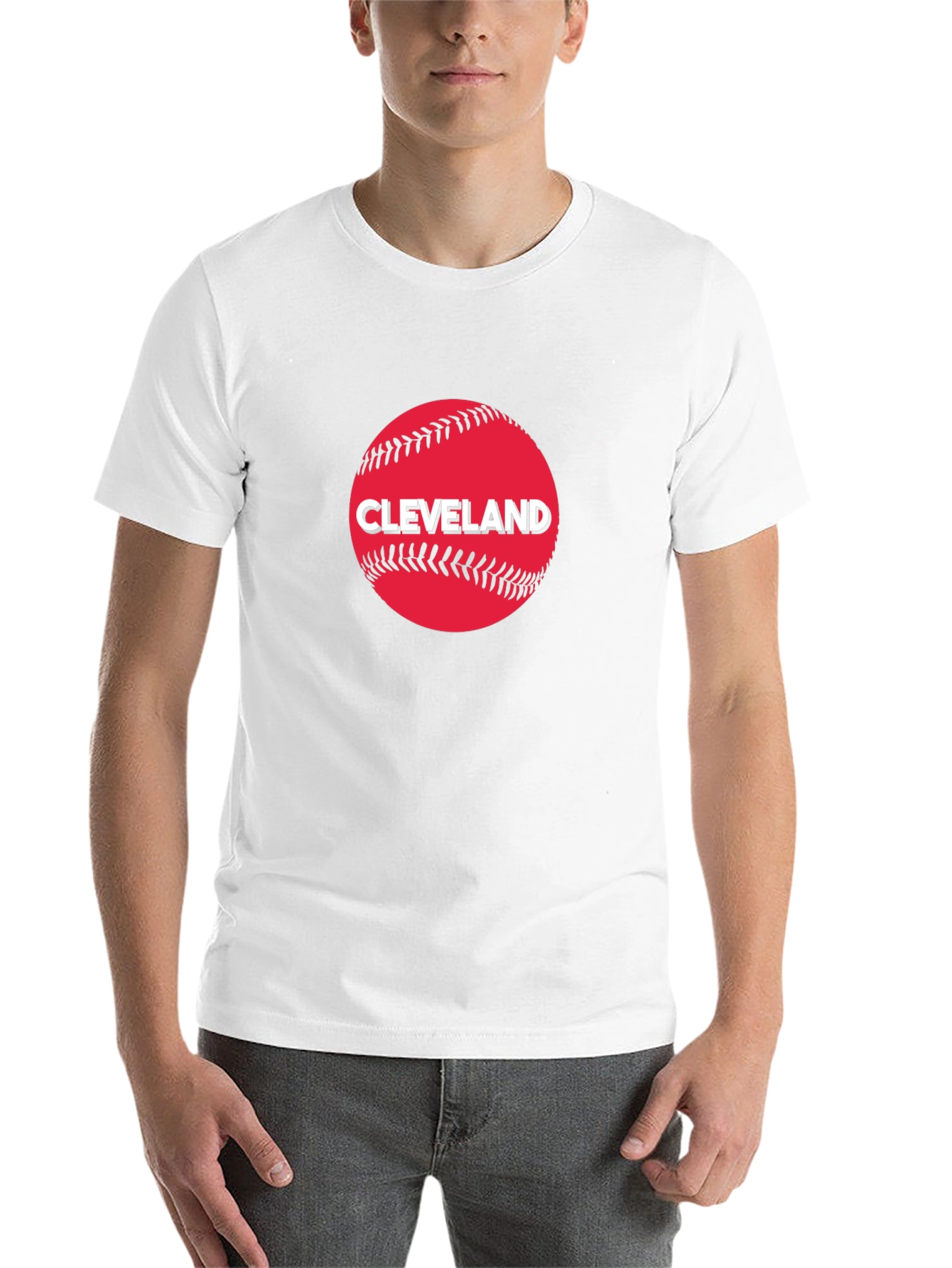 Black Cleveland Baseball Fan T-Shirt - Classic Design view 14