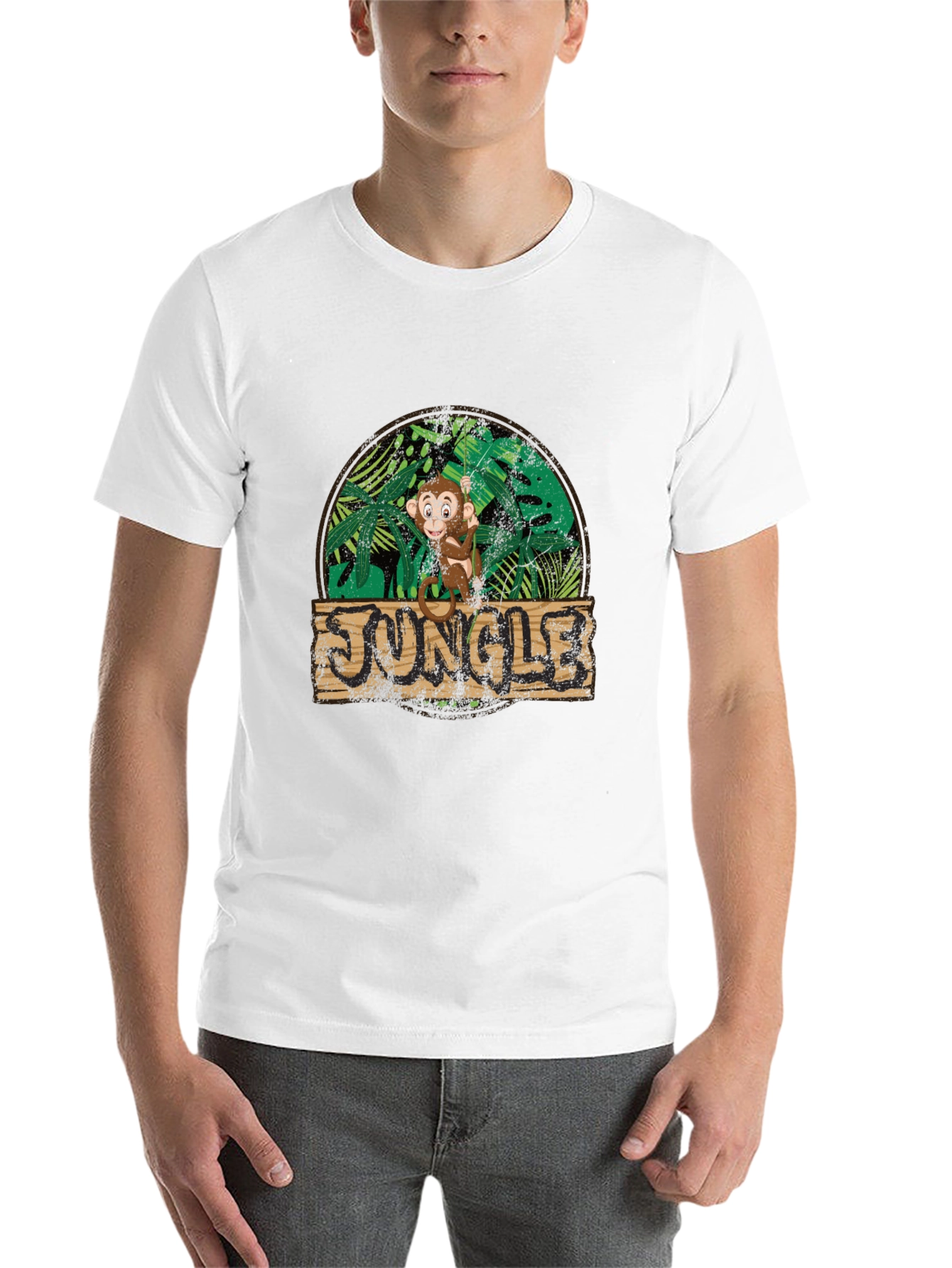 Black Jungle Monkey Graphic Tee - Funky Design view 14