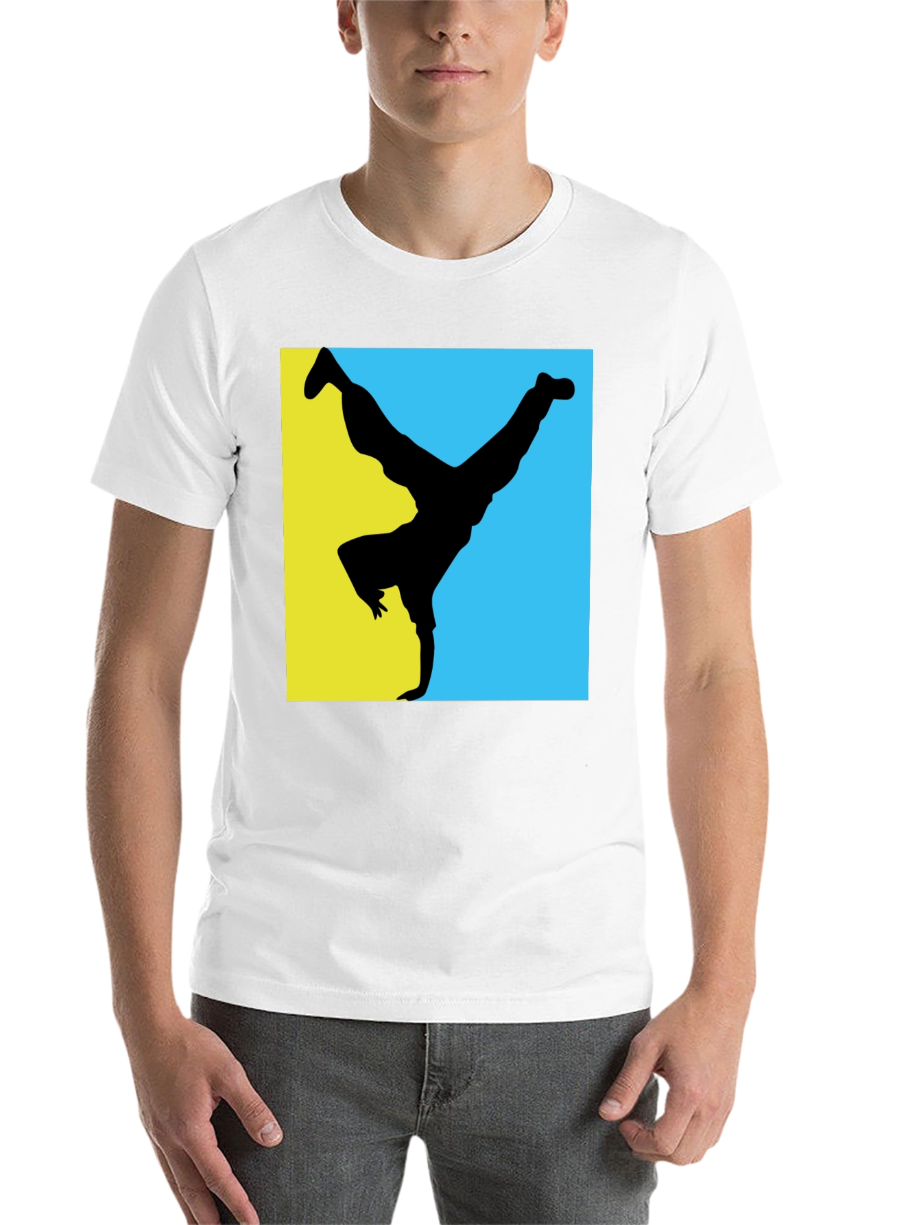 Black B-Boy Silhouette Graphic Tee - Black view 14