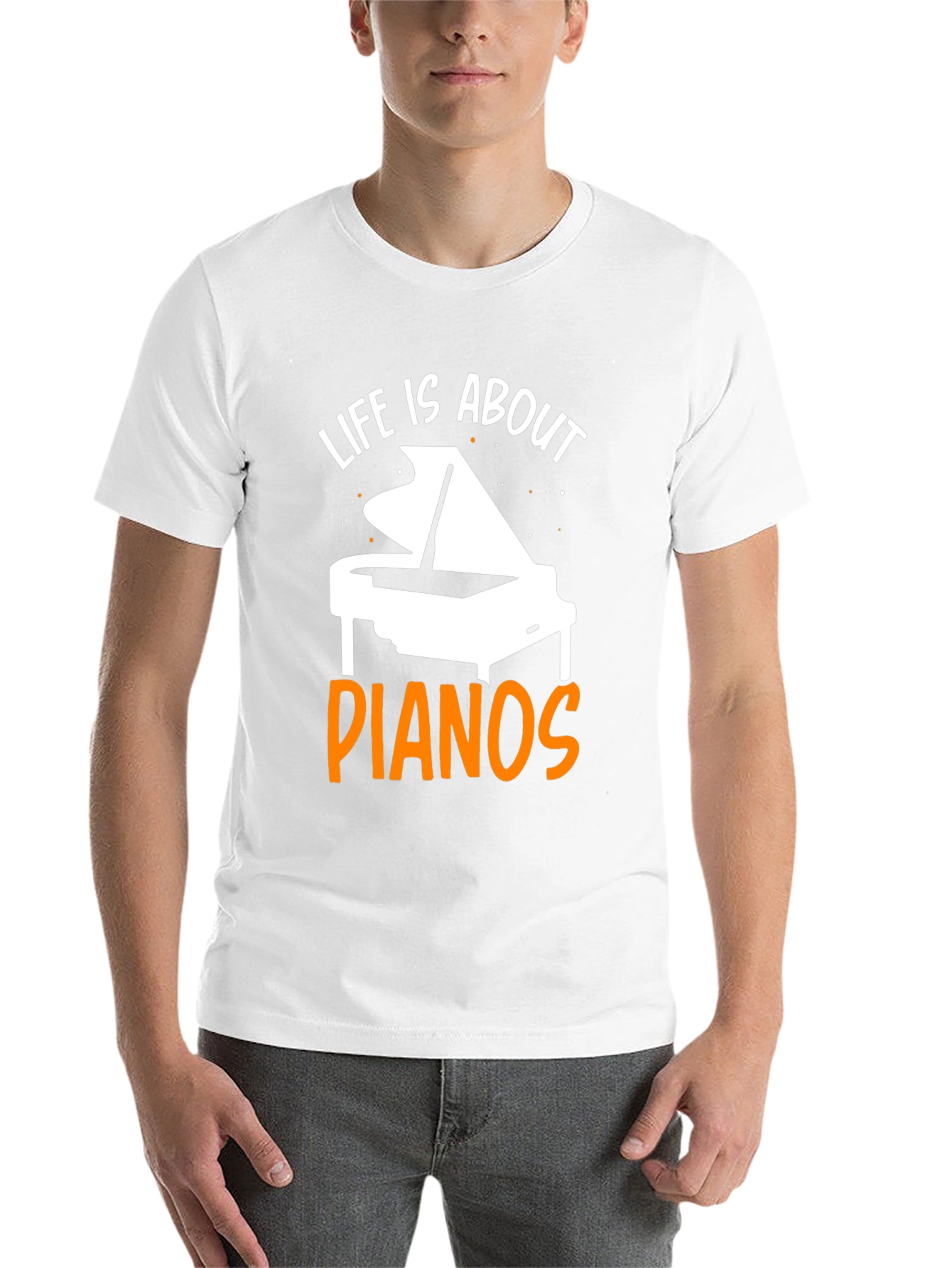 Black Life Is About Pianos Black T-Shirt view 14