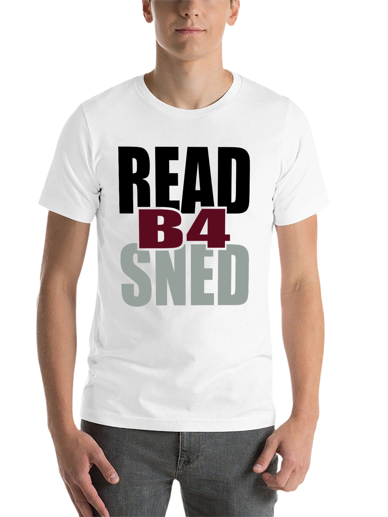 Black Read B4 Sned Black Graphic Tee Shirt view 14