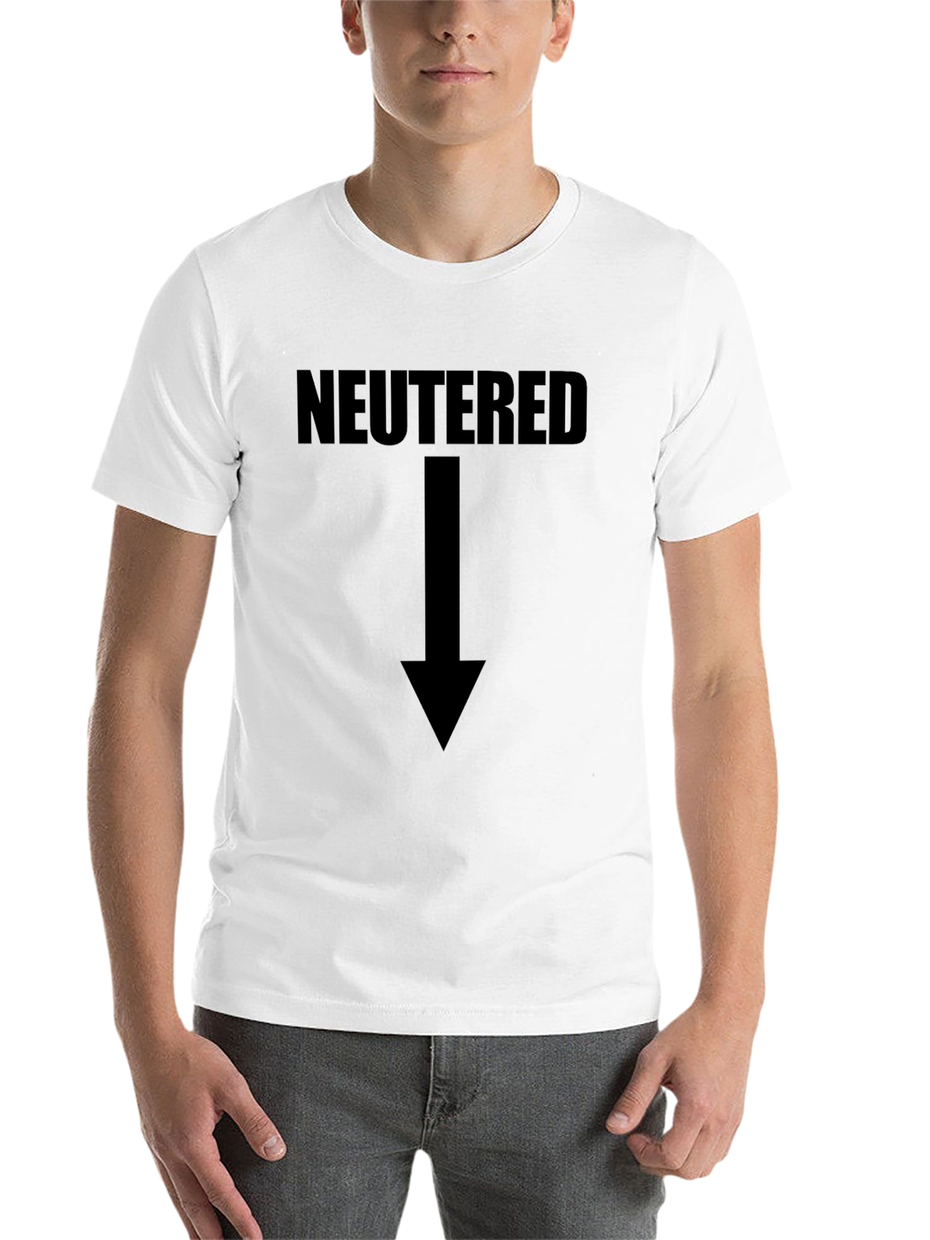Black Neutered Arrow T-Shirt - Funny Humor Tee view 14