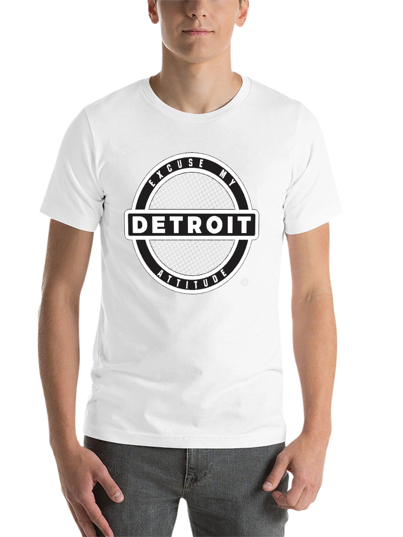 Black Detroit Attitude Black Graphic Tee view 14
