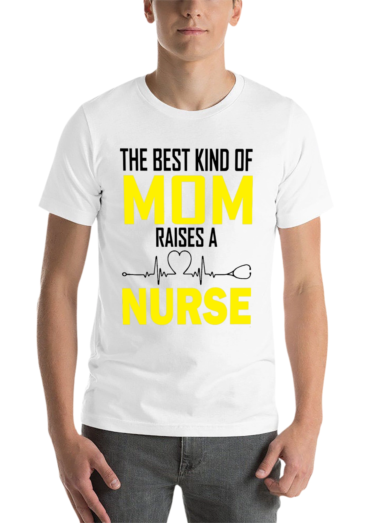 Black Best Mom Nurse T-Shirt view 14