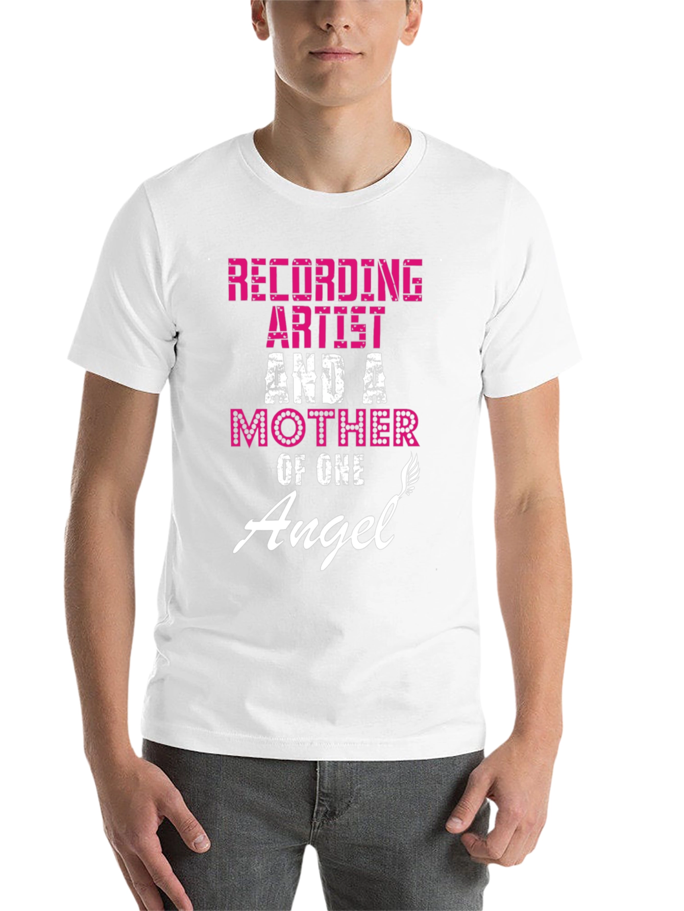 Black Recording Artist & A Mother Of One Angel T-Shirt view 14