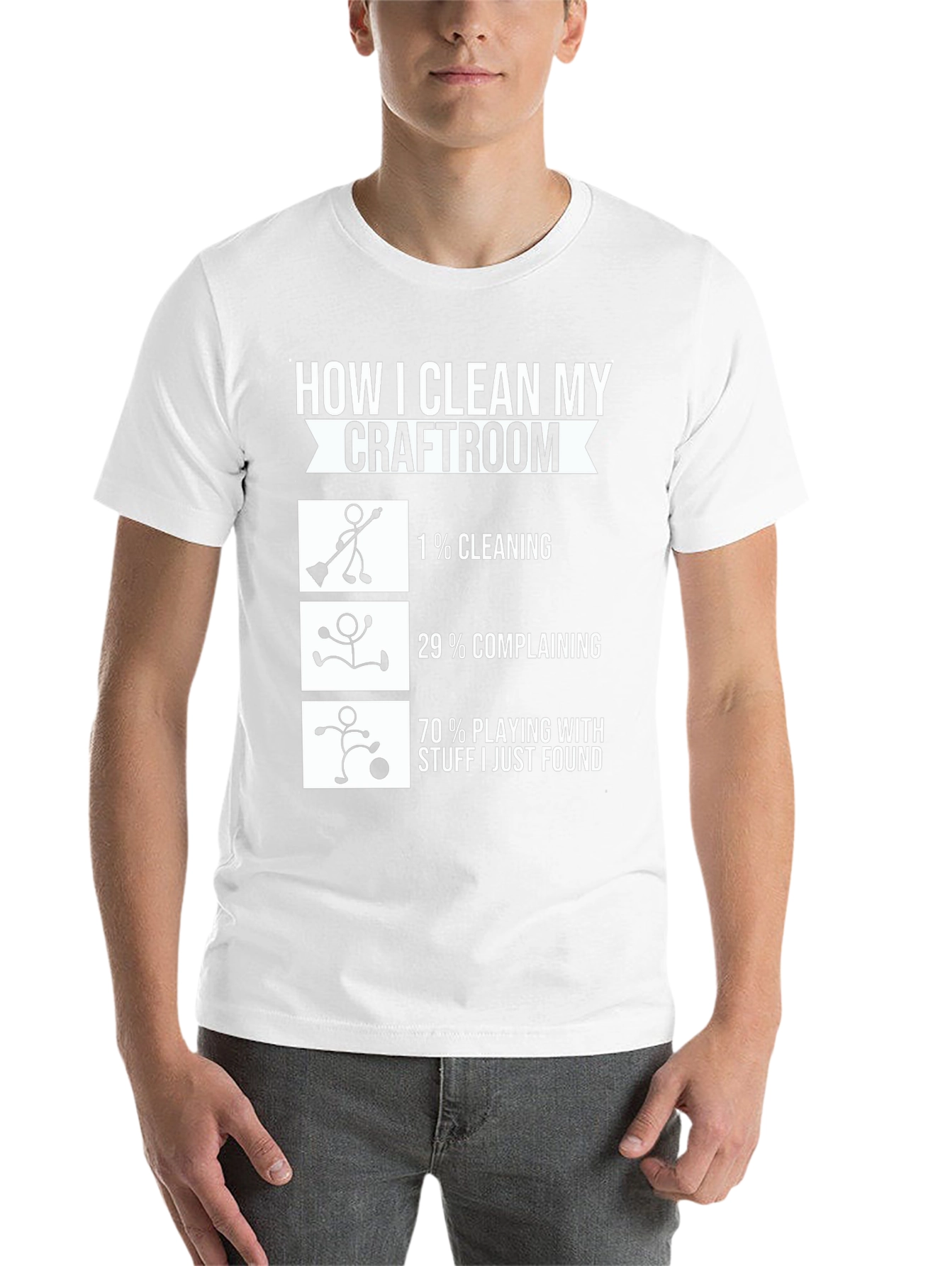 Black Funny Craft Room Cleaning T-Shirt view 14