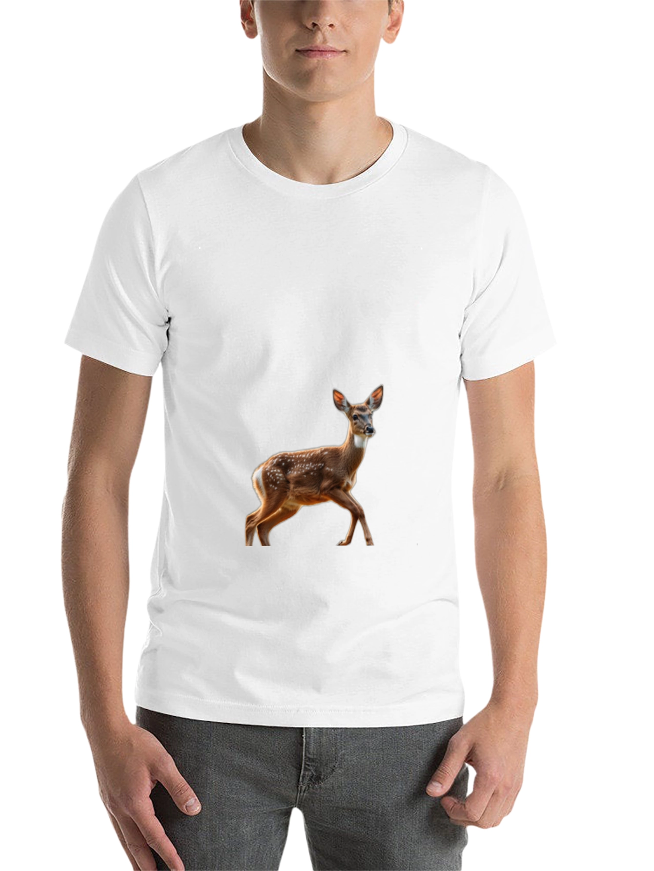 Black Deer Graphic Black T-Shirt view 14