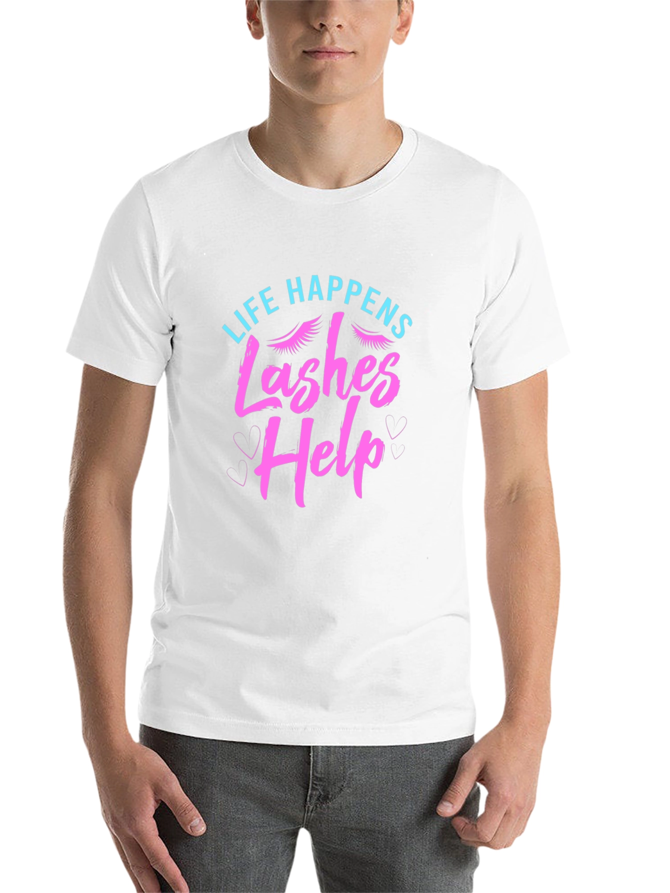 Black Life Happens Lashes Help Graphic T-Shirt view 14