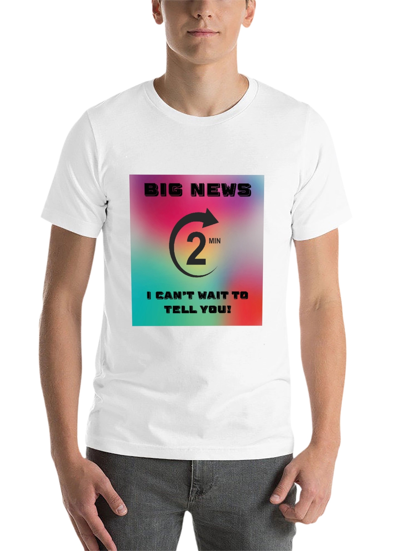 Black Big News Countdown T-Shirt view 14