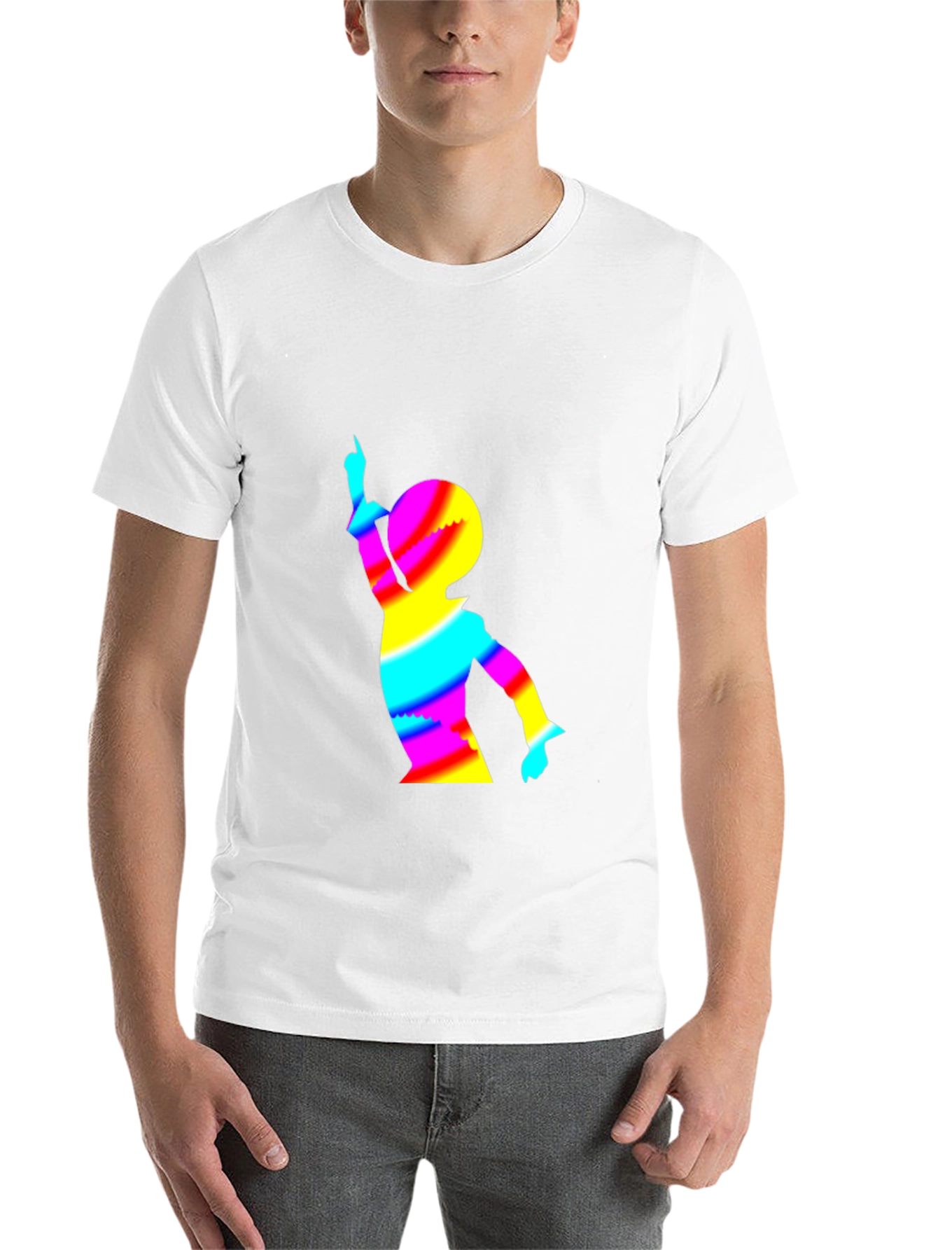 Black Retro Rainbow Silhouette Tee view 14