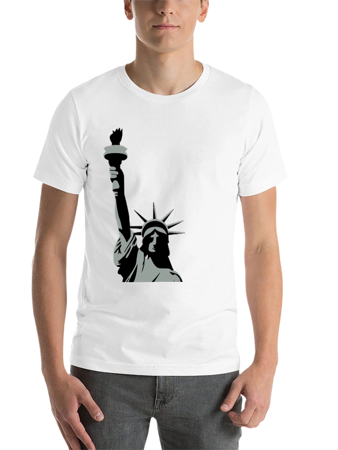 Black Statue of Liberty Graphic Tee - Black view 14