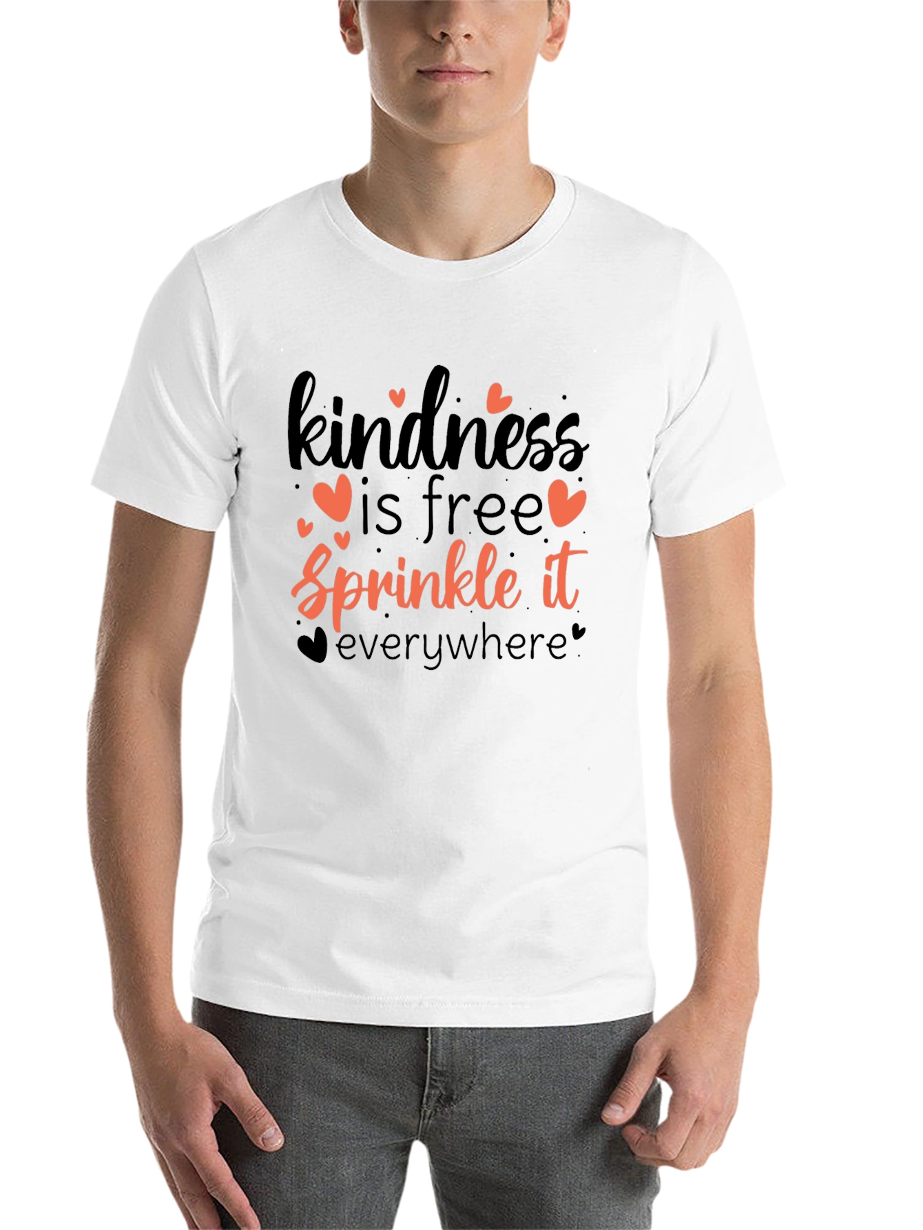 Black Kindness Sprinkle Tee -  Motivational Shirt view 14