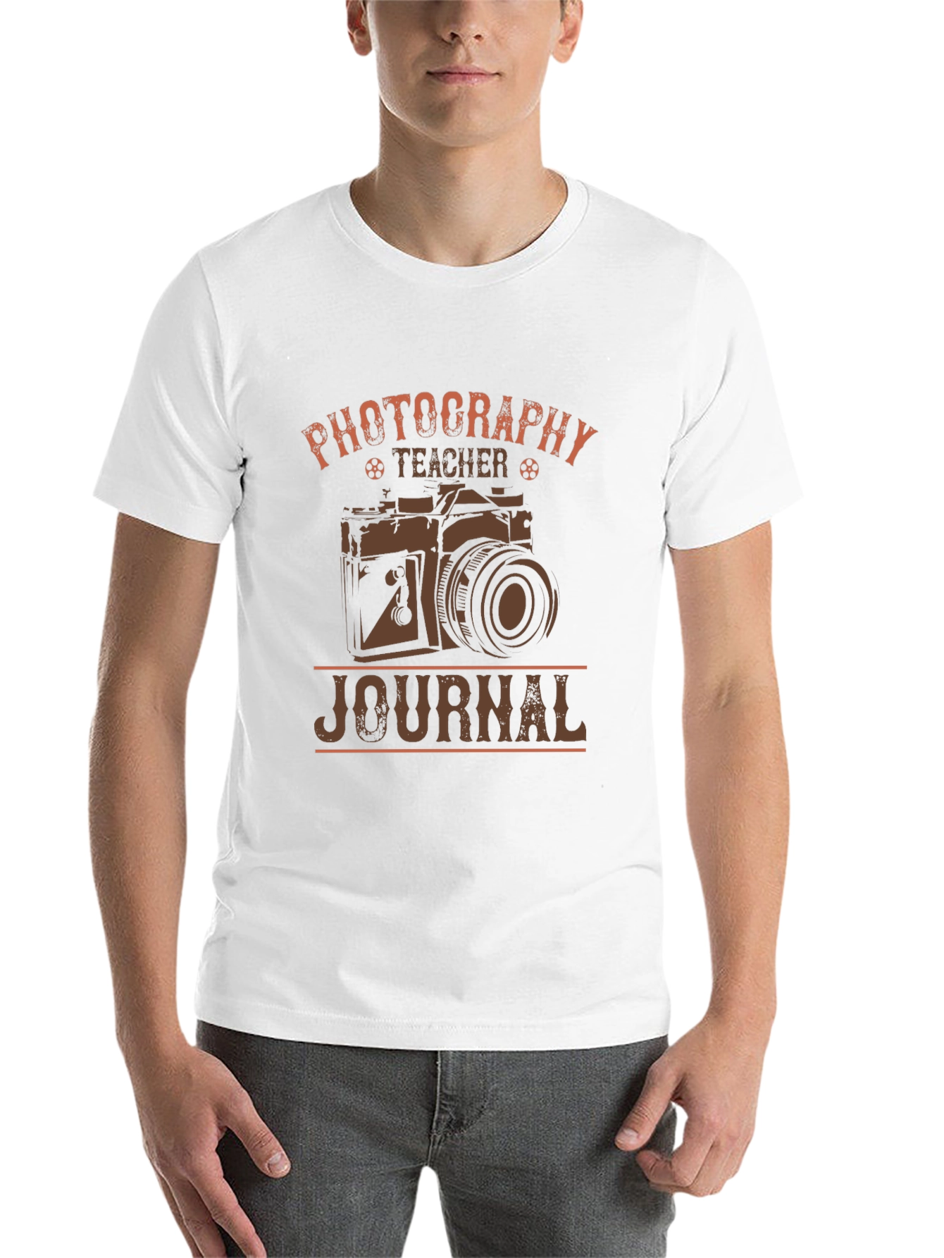 Black Photography Teacher Journal T-Shirt - Camera Design view 14
