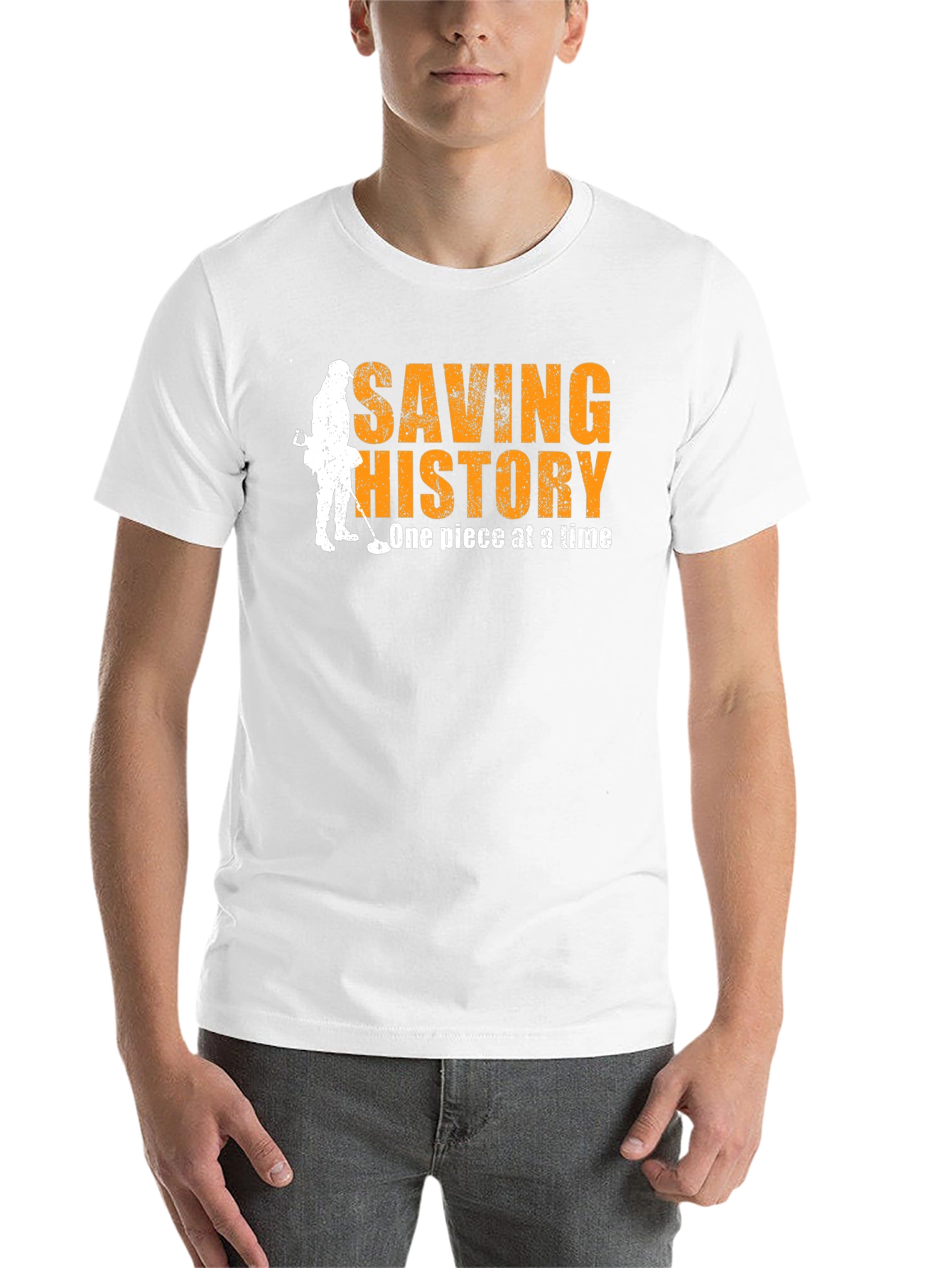 Black Saving History T-Shirt - Metal Detecting Tee view 14