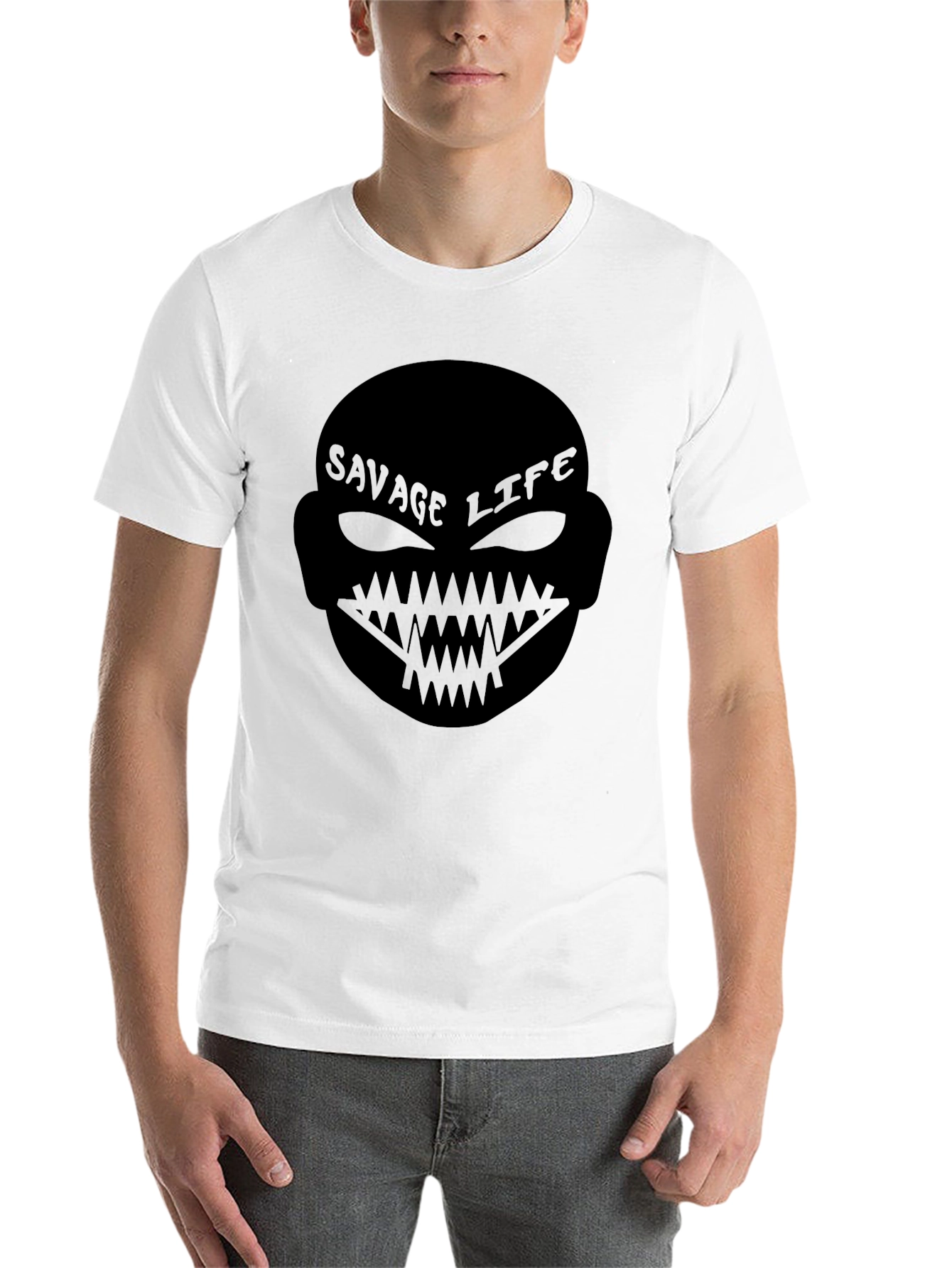 Black Savage Life Graphic T-Shirt - Bold Statement Tee view 14