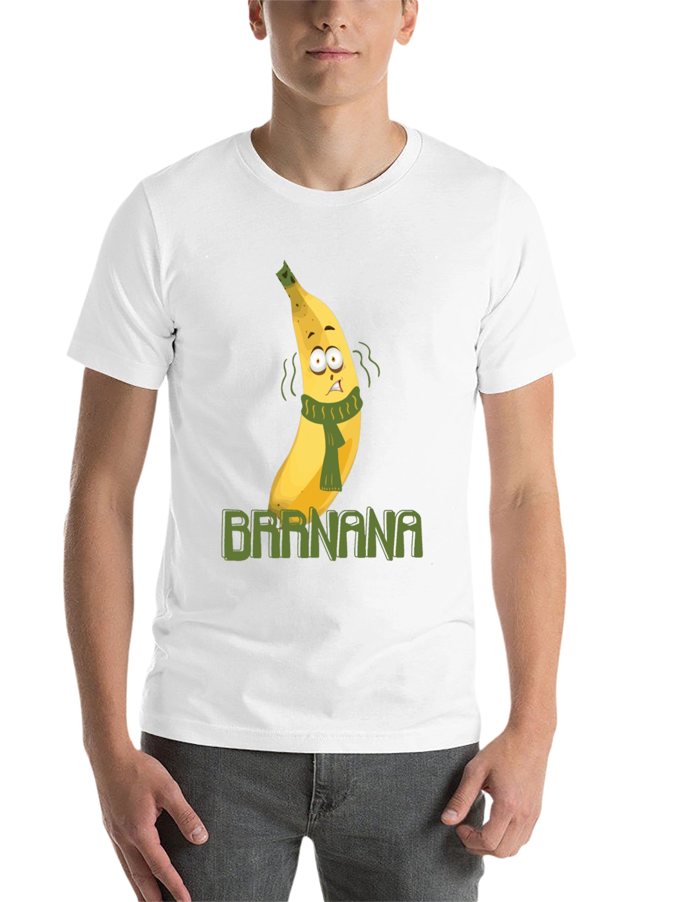 Black Brrr-nana T-Shirt - Humorous Cartoon Fruit Design view 14