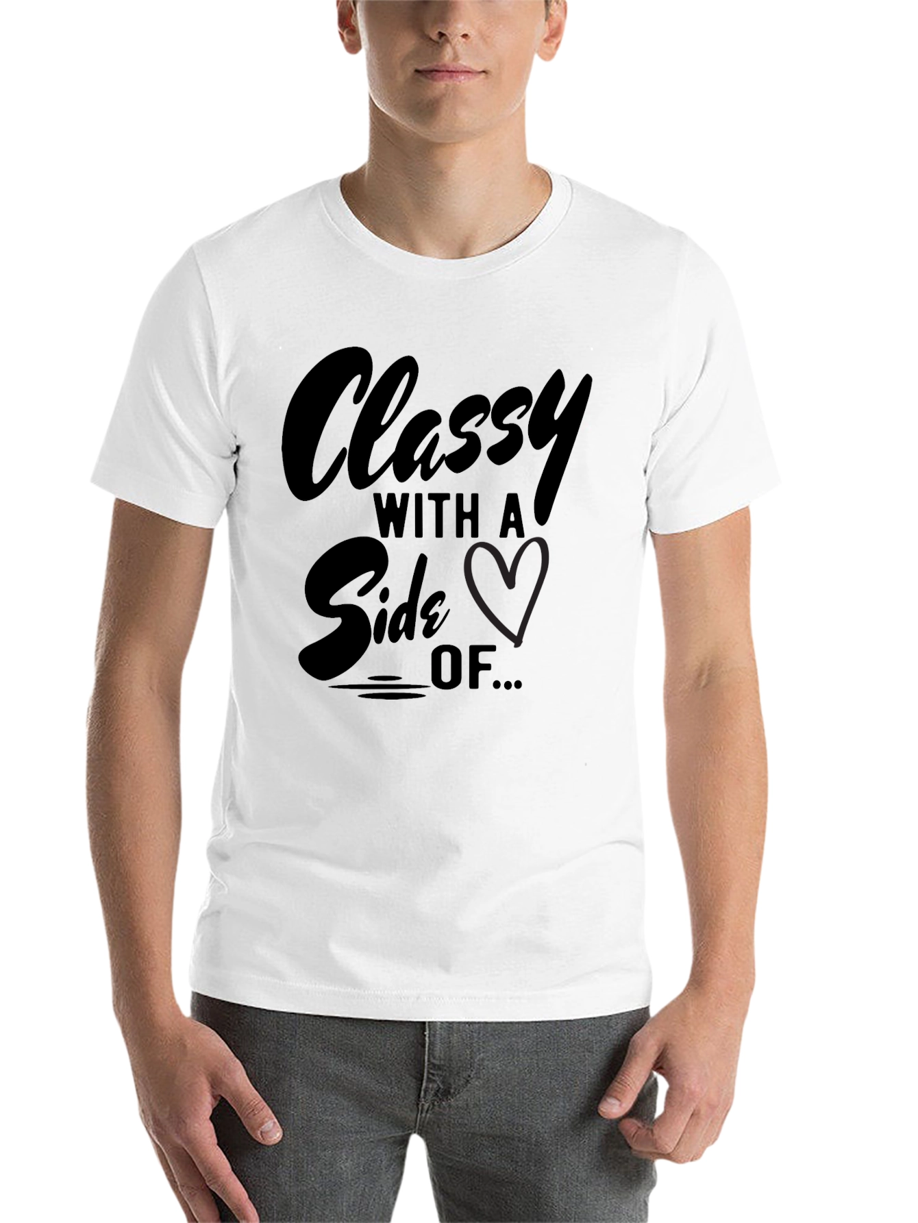 Black Classy With A Side Of... Graphic T-Shirt view 14