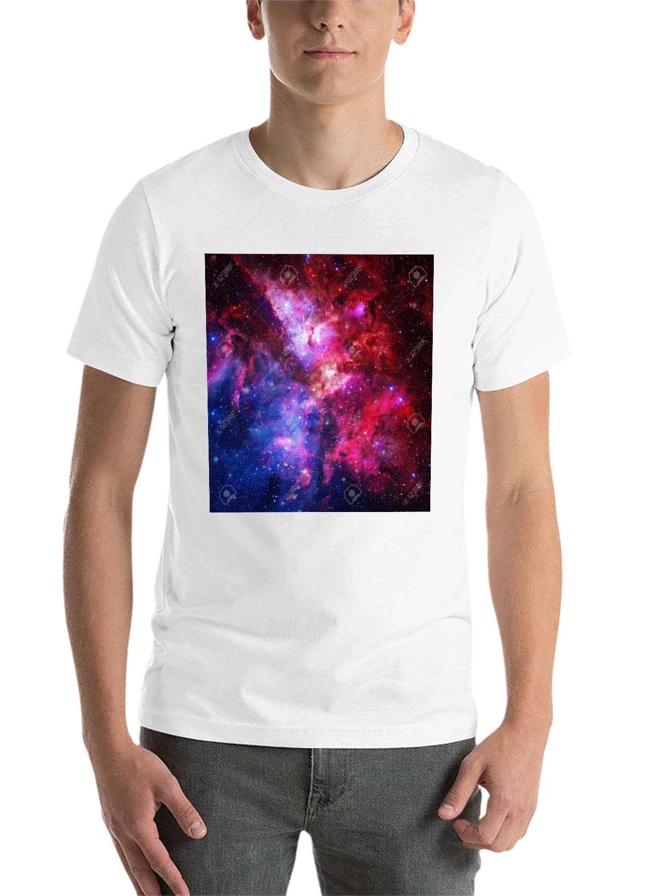 Galaxy Print Black T-Shirt - 14
