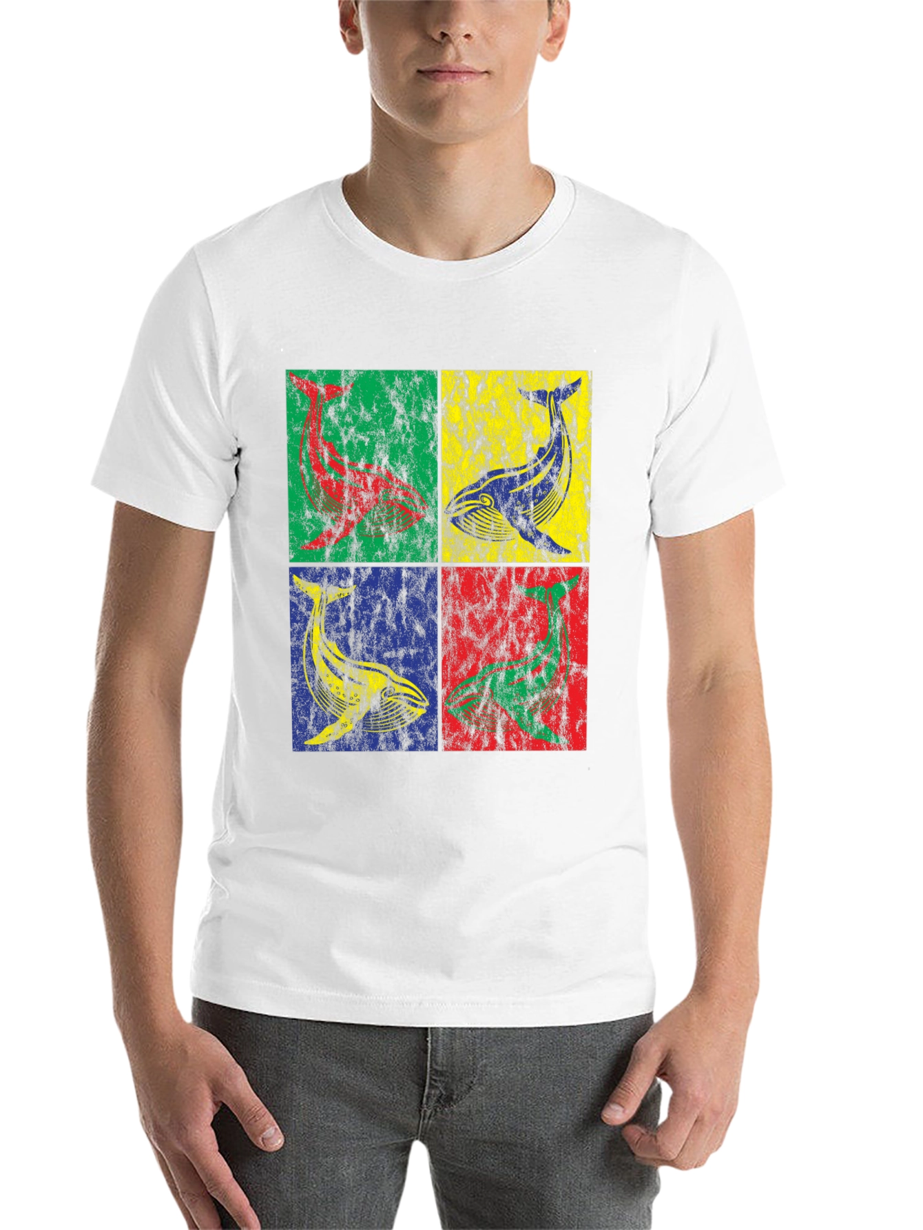 Black Whale Pop Art Graphic T-Shirt - Bold & Unique Design view 14
