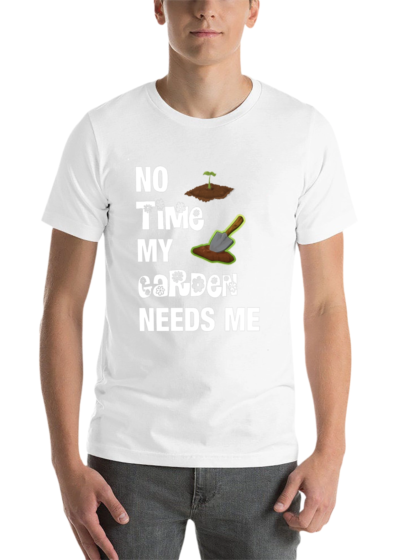Black Gardener's Humor Tee - My Garden Needs Me T-Shirt view 14