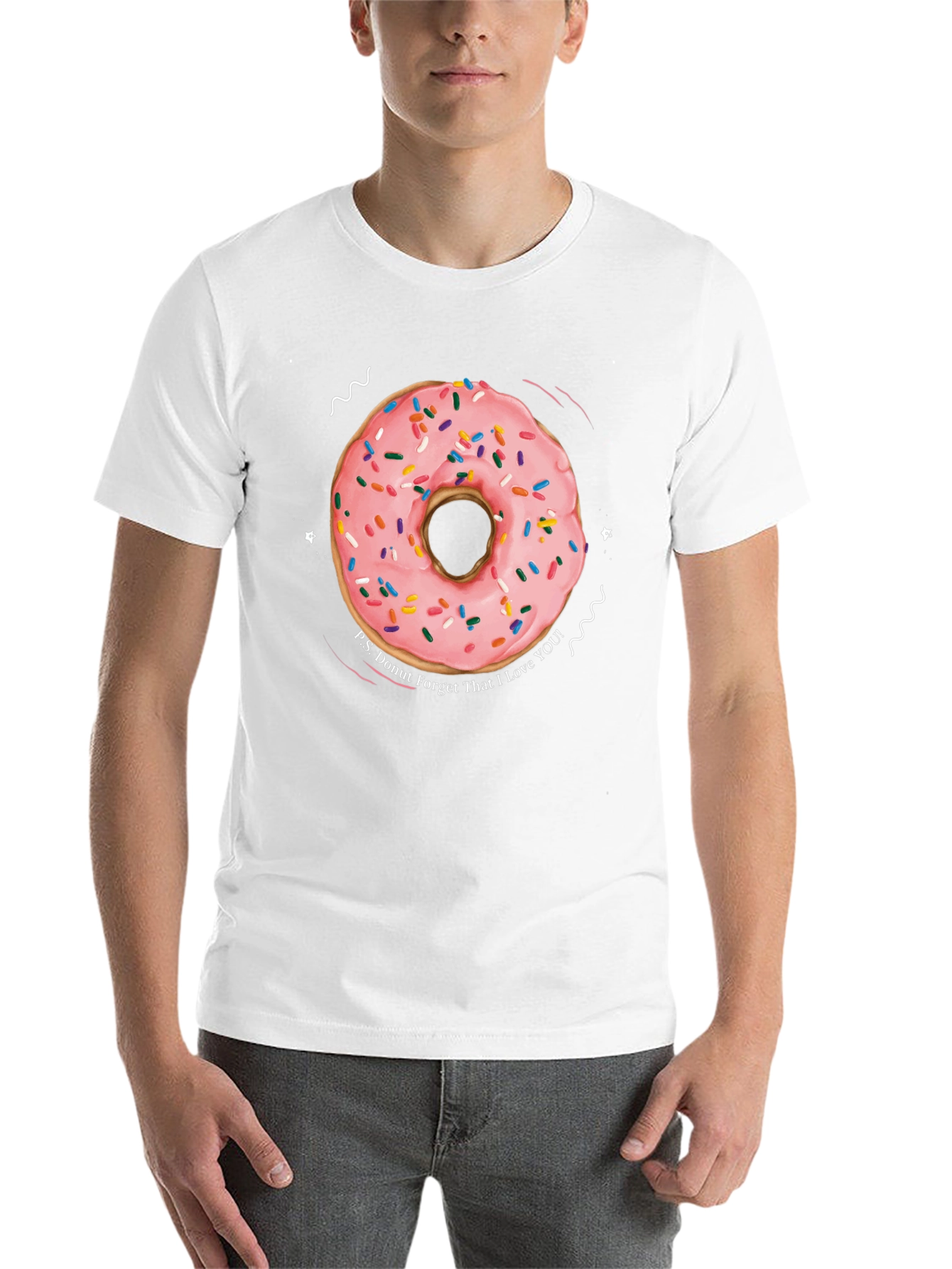 Black Donut Forget I Love You Black T-Shirt view 14