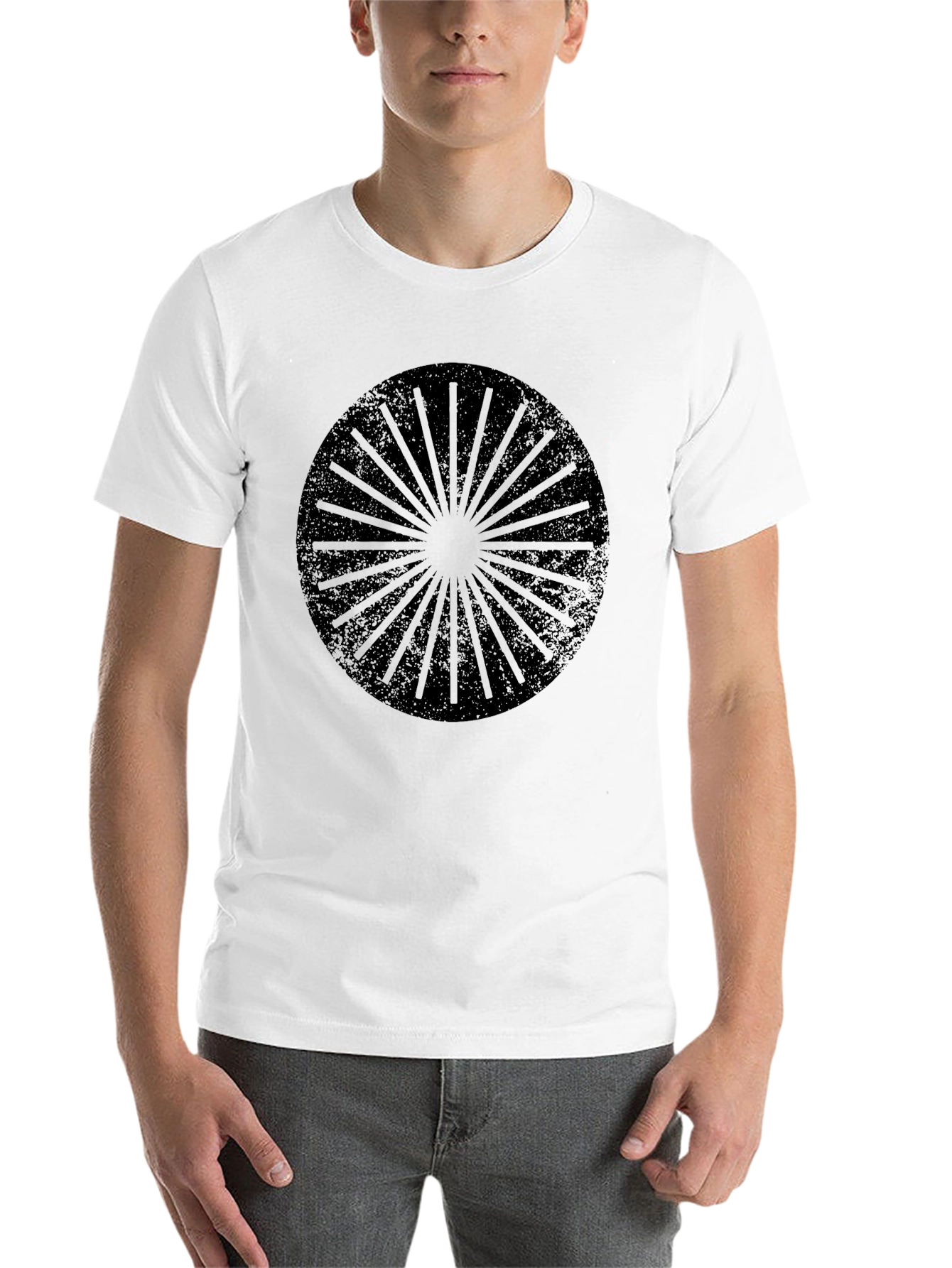 Black Graphic Print Men's Black T-Shirt view 14