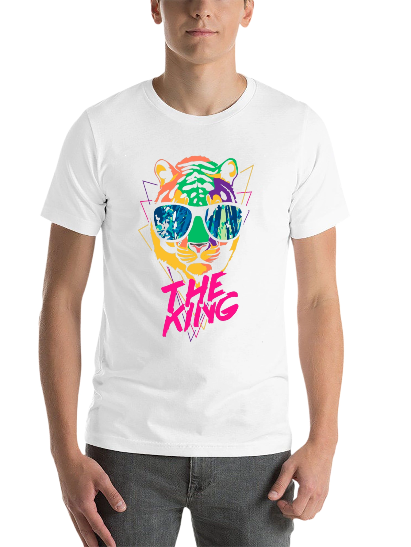 Black Cool Tiger Graphic Tee - The King view 14