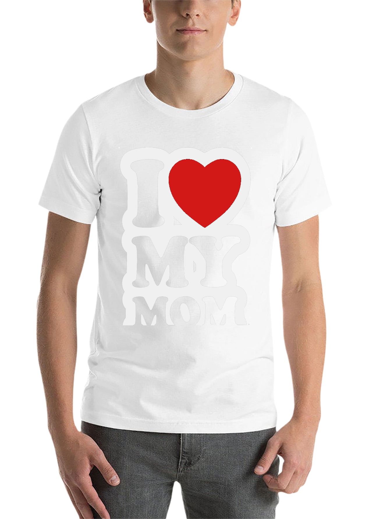 Black I Love My Mom Graphic T-Shirt - Black view 14