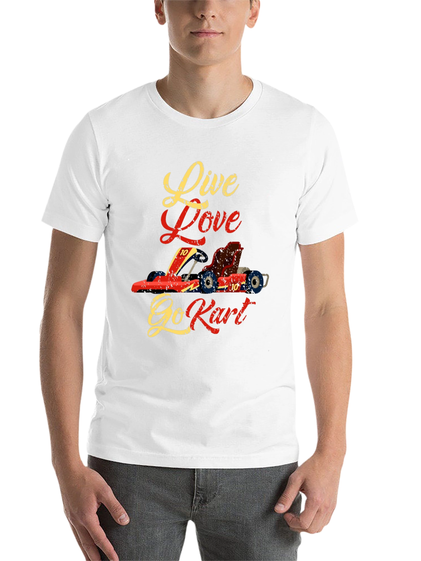 Black Live Love Go Kart T-Shirt view 14