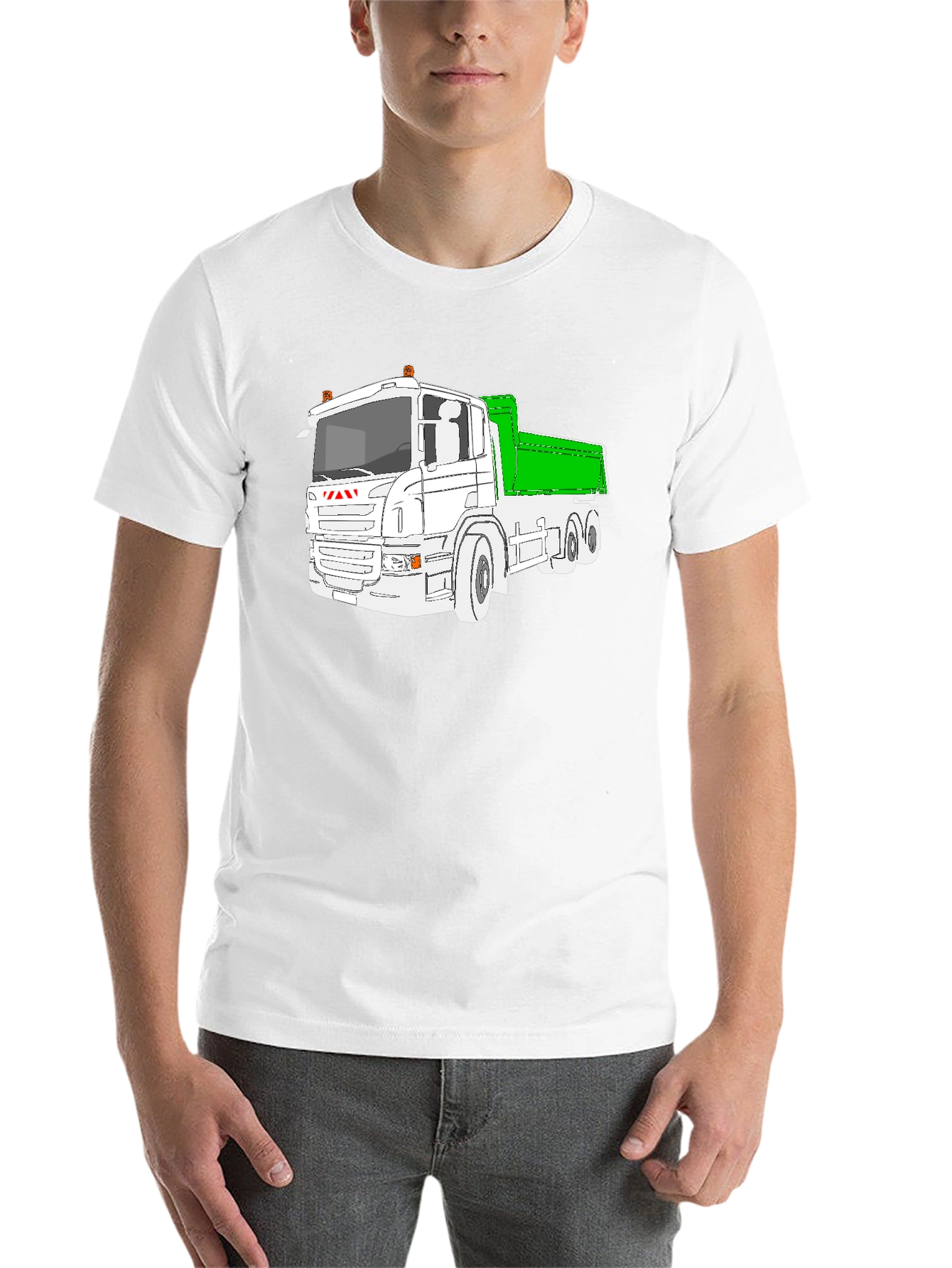 Black Truck Graphic T-Shirt - Black Heavy Duty Vehicle Tee view 14