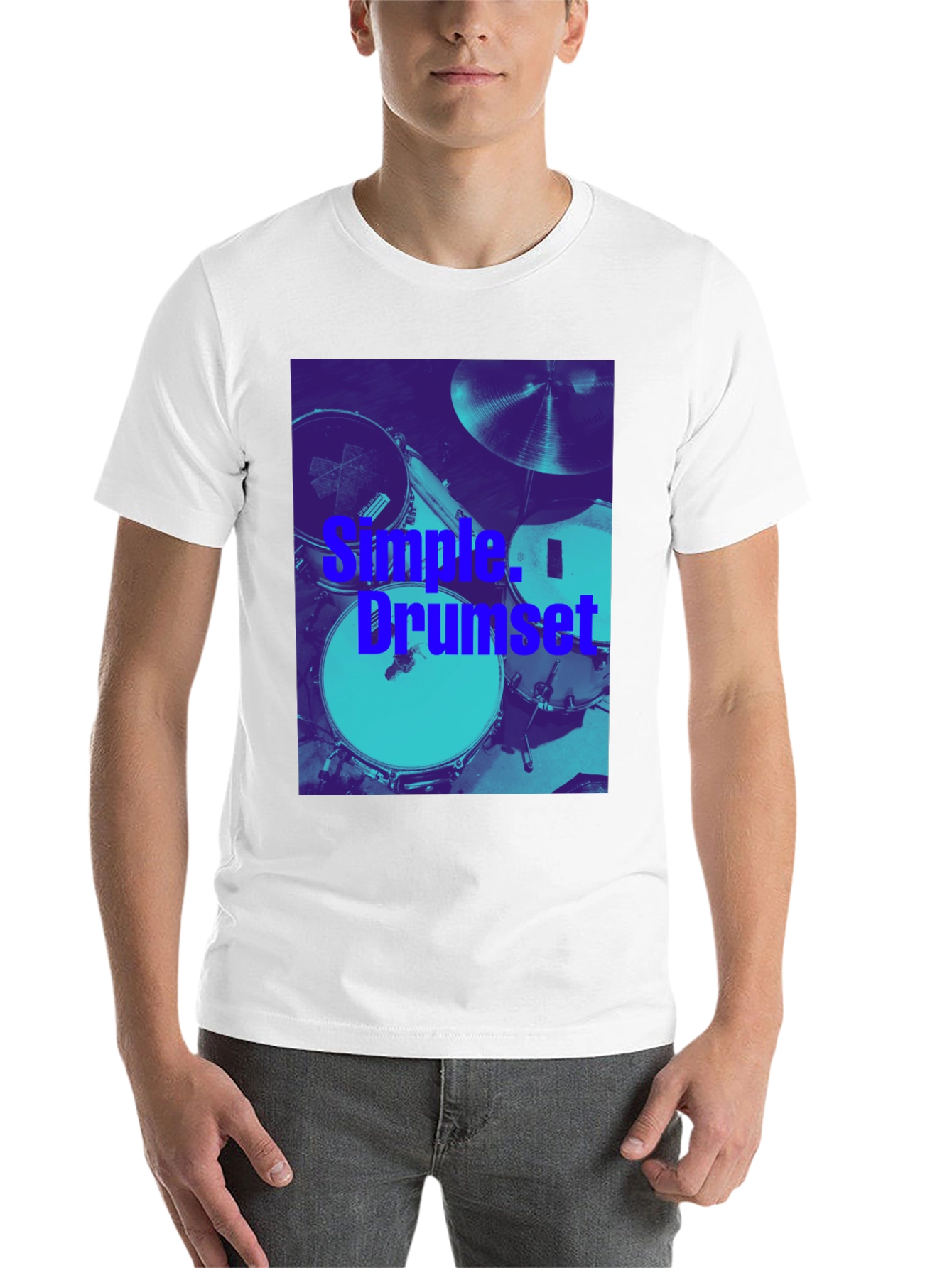 Simple Drumset Graphic Tee - Musician's Style - 14