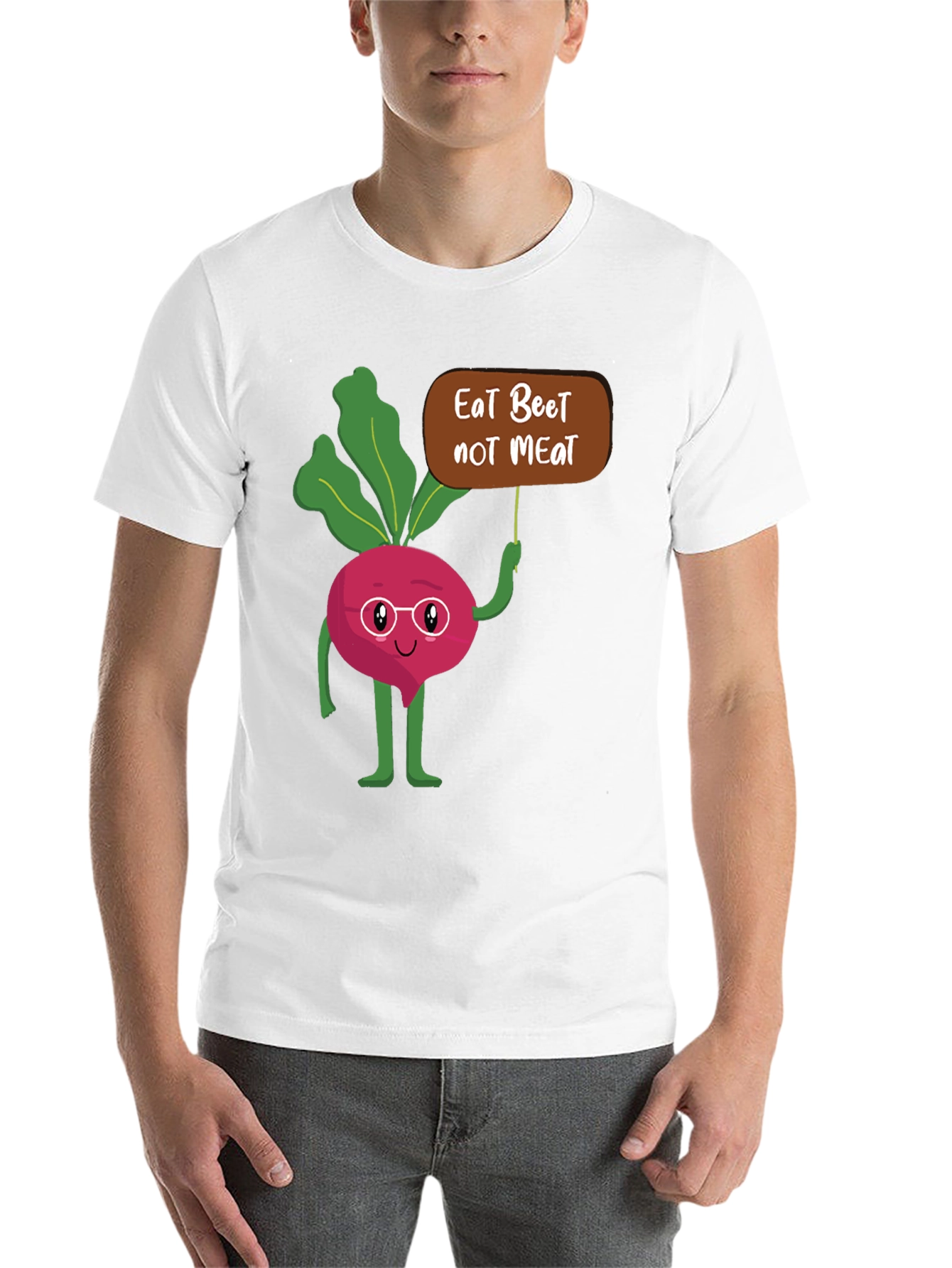 Black Eat Beet Not Meat Graphic T-Shirt view 14