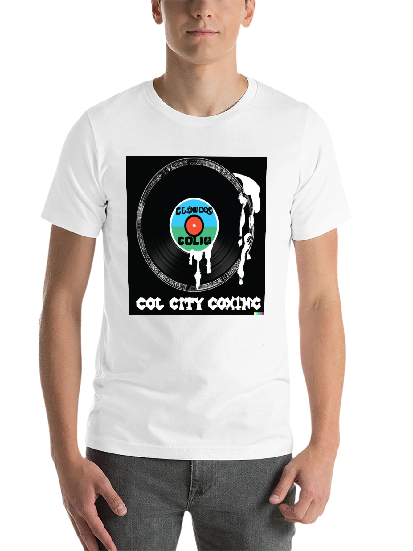 Black Col City Coxing Record Design Black T-Shirt view 14