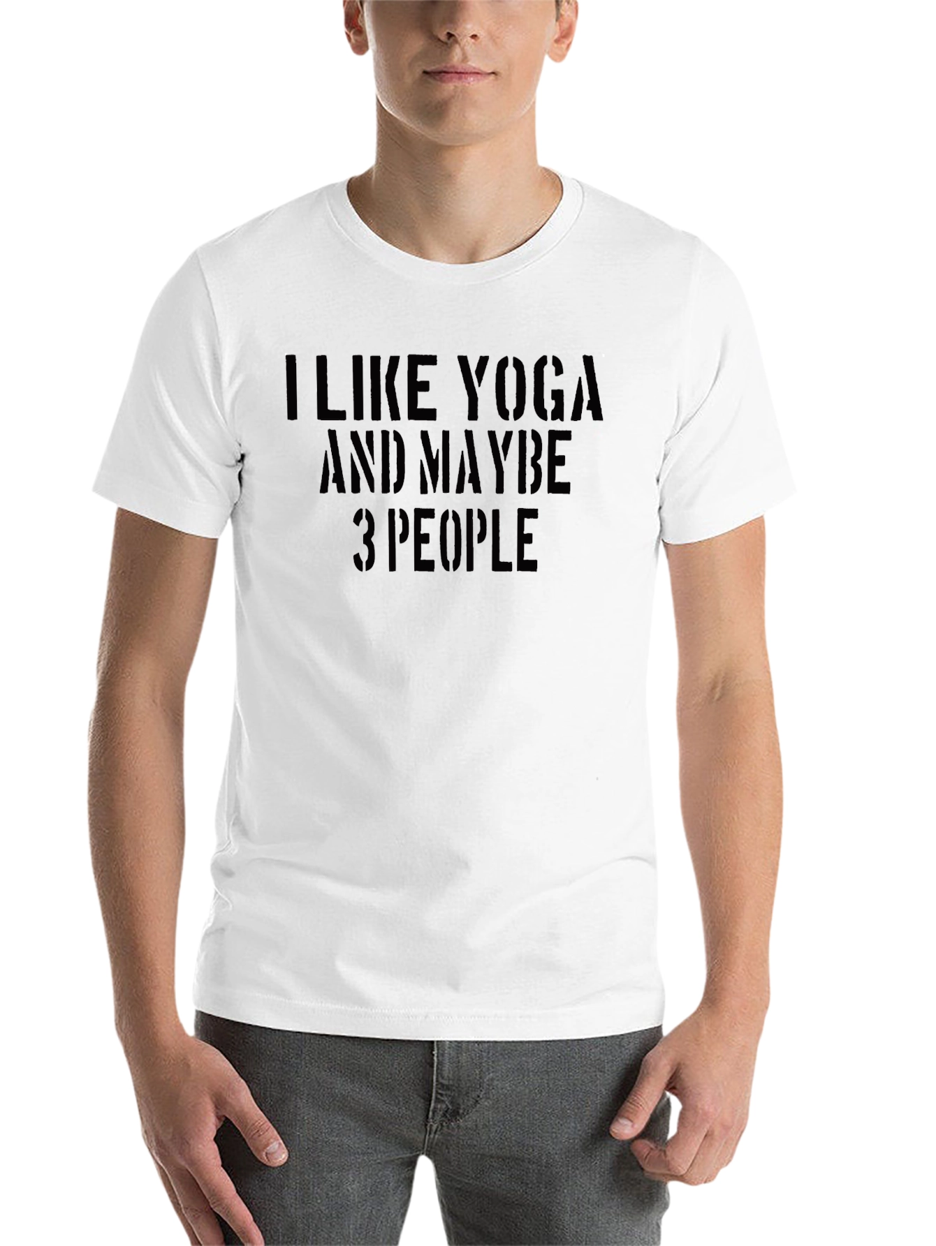Black Yoga Lover's Black Cotton Tee - Maybe 3 People view 14