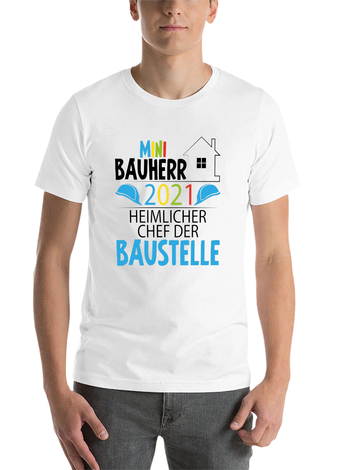 Black Mini Bauherr 2021 Construction Boss T-Shirt view 14