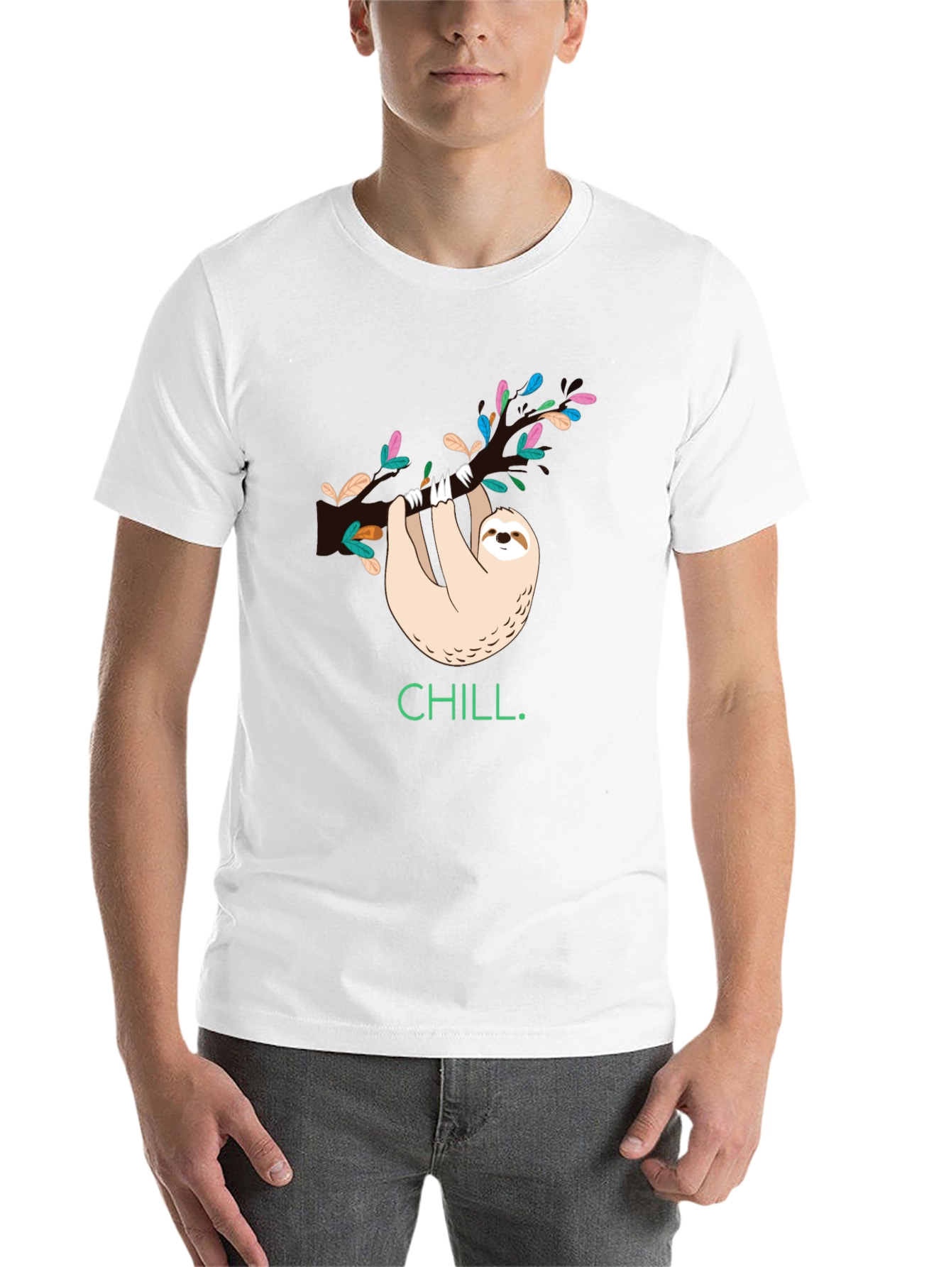 Black Chill Sloth Graphic T-Shirt - Relaxed & Stylish Tee view 14