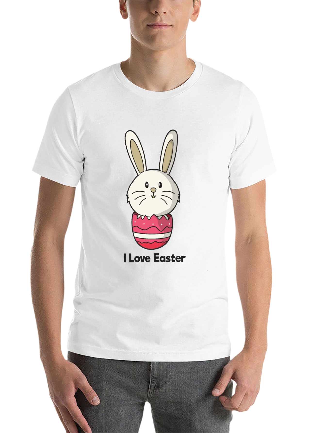 Black Easter Bunny Egg Black T-Shirt view 14