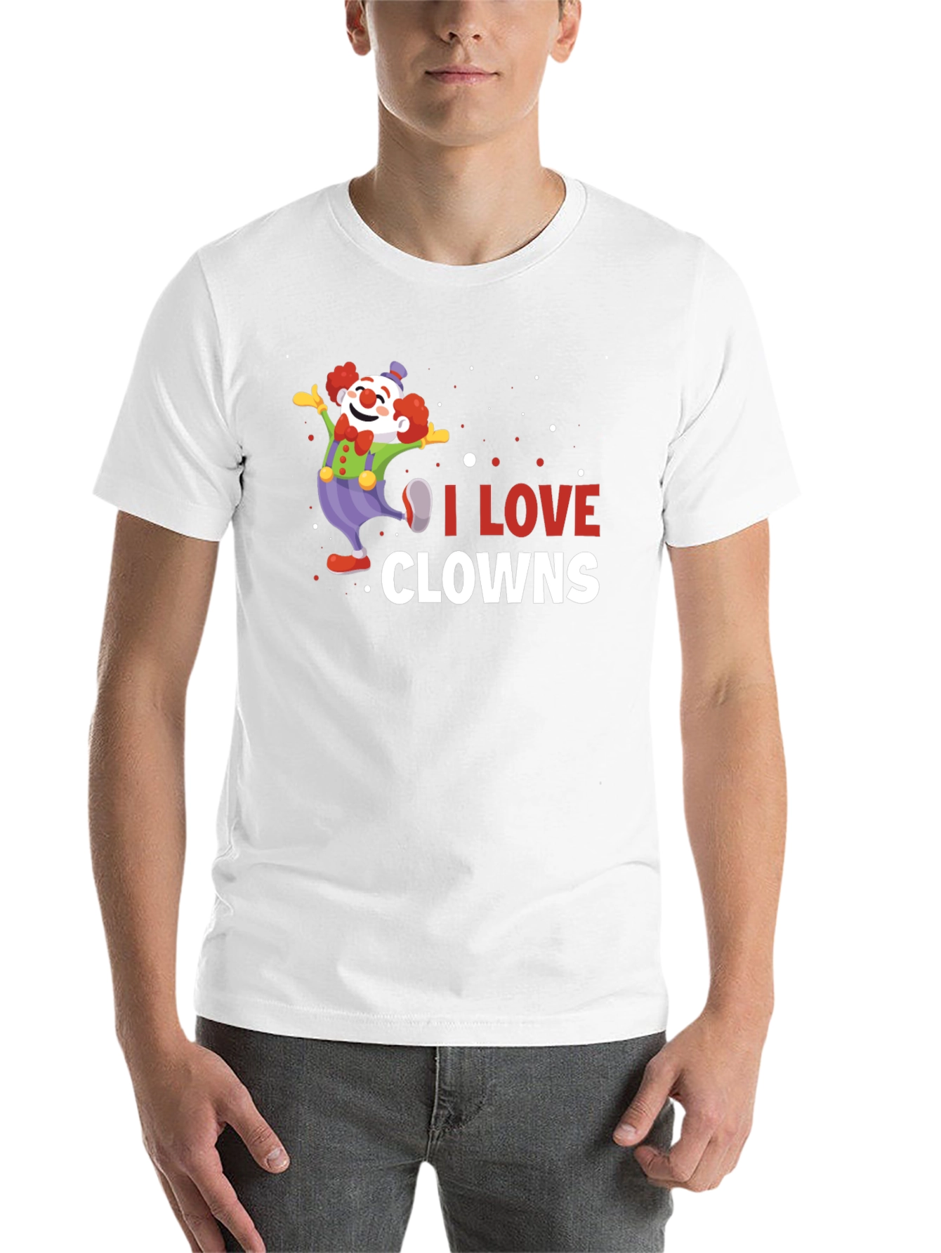 Black I Love Clowns Graphic Tee - Black Cotton T-Shirt view 14