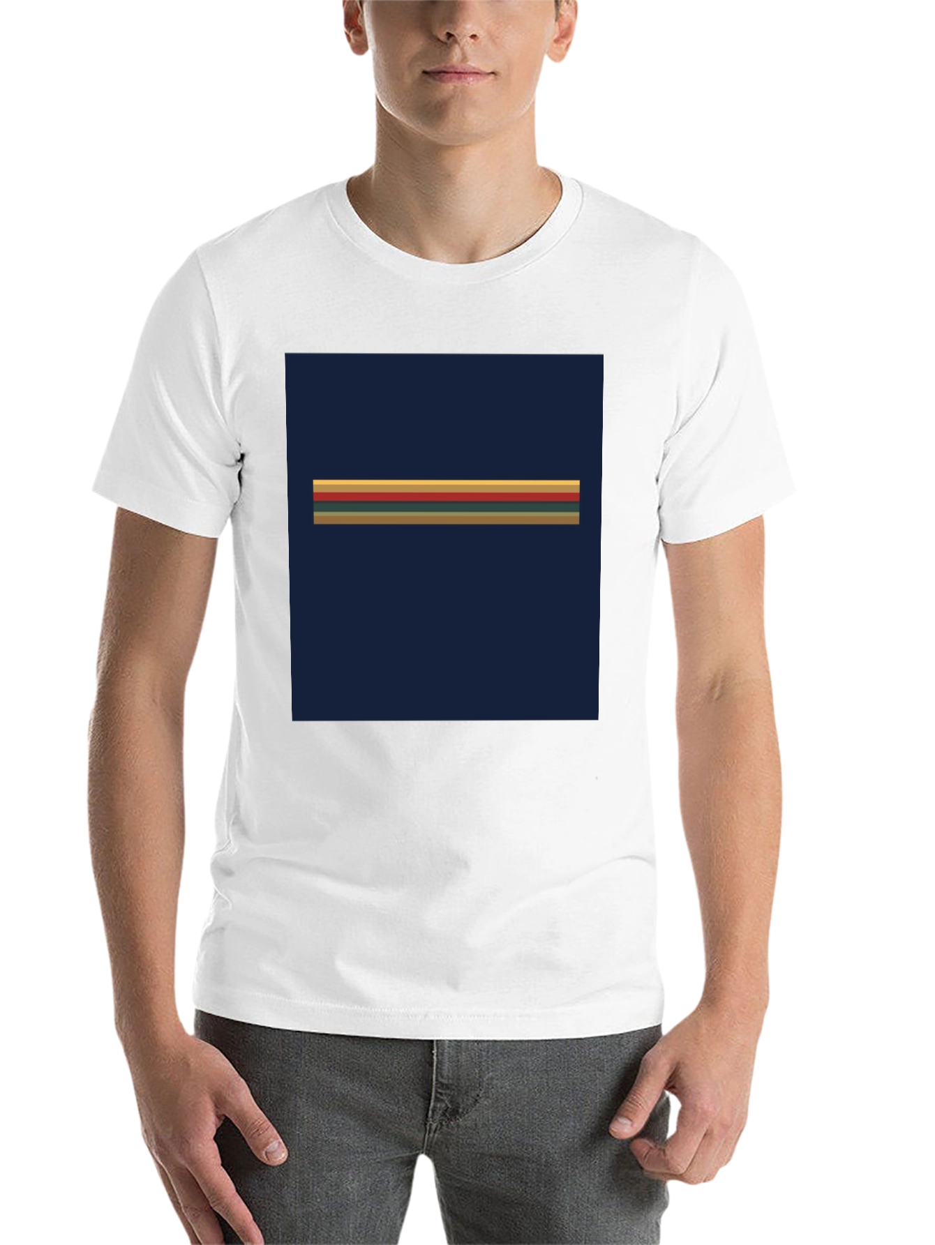 Black Retro Stripe Graphic Tee - Dr. Who Inspired view 14