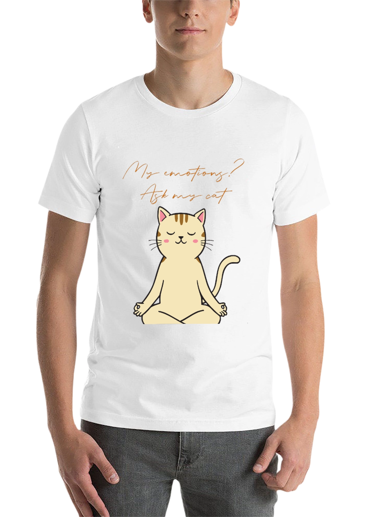Black Meditating Cat T-Shirt - Ask My Cat view 14