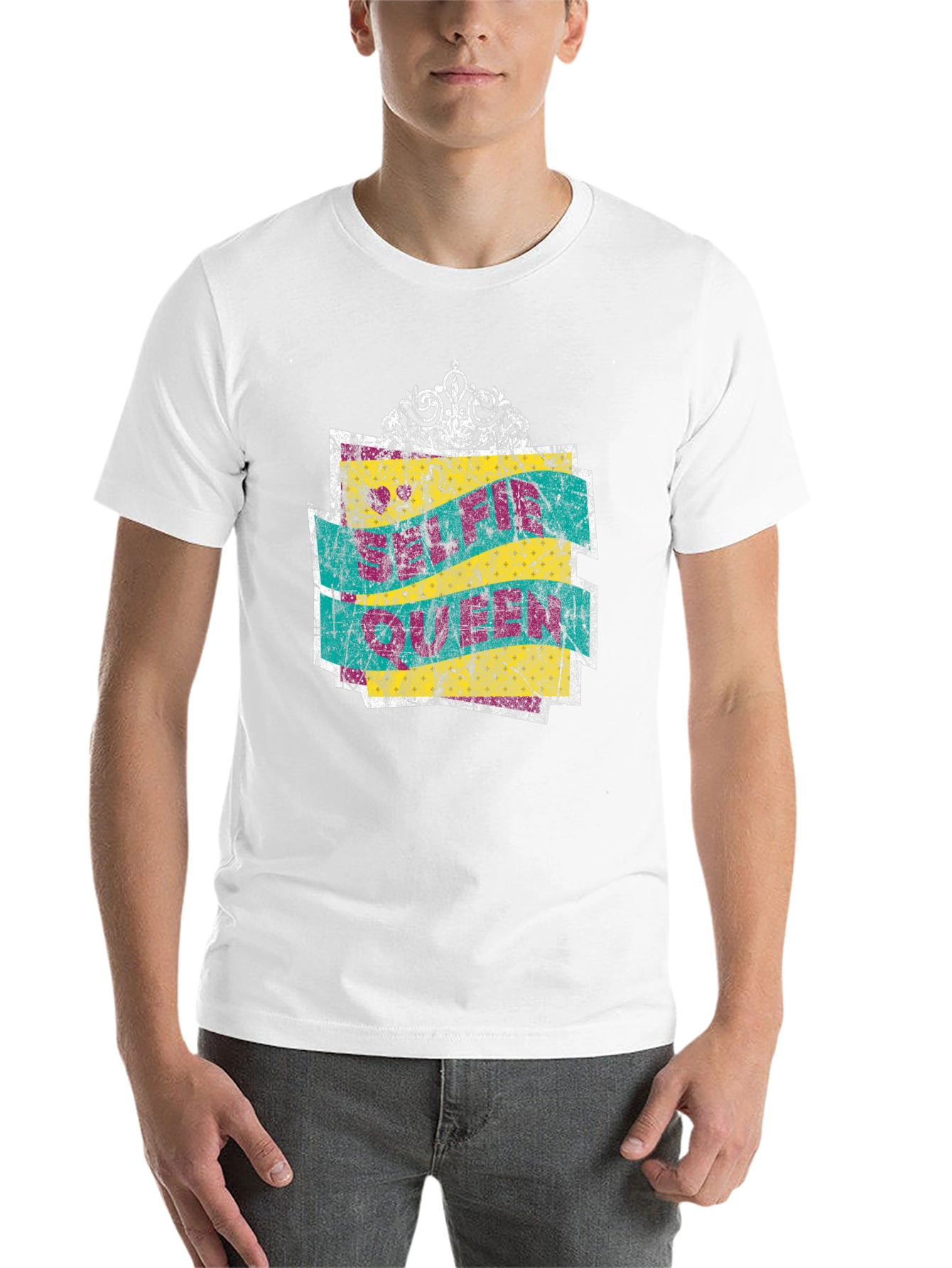 Black Selfie Queen Crown Graphic T-Shirt view 14