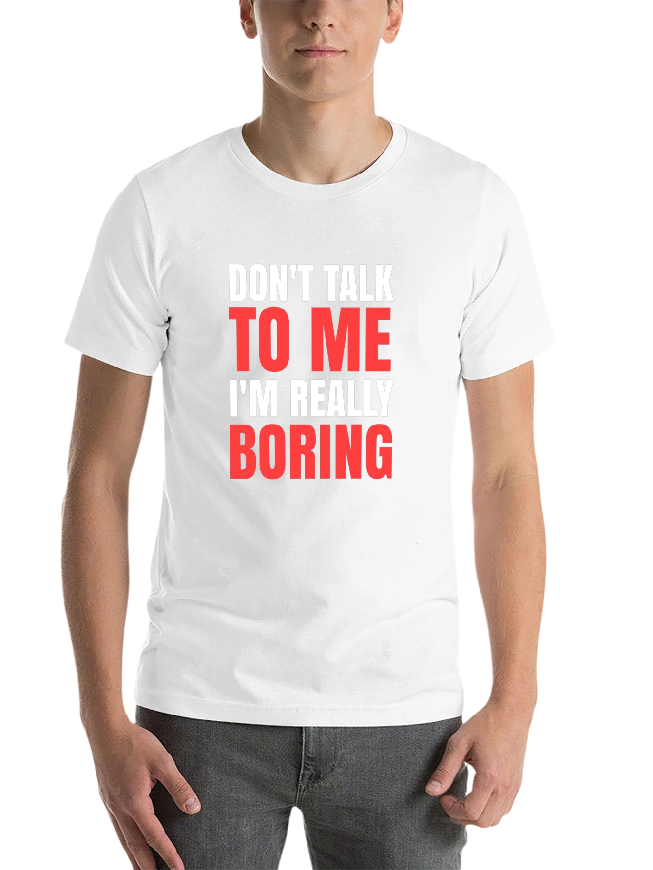 Black Funny Sarcastic Graphic Tee - Don't Talk to Me T-Shirt view 14