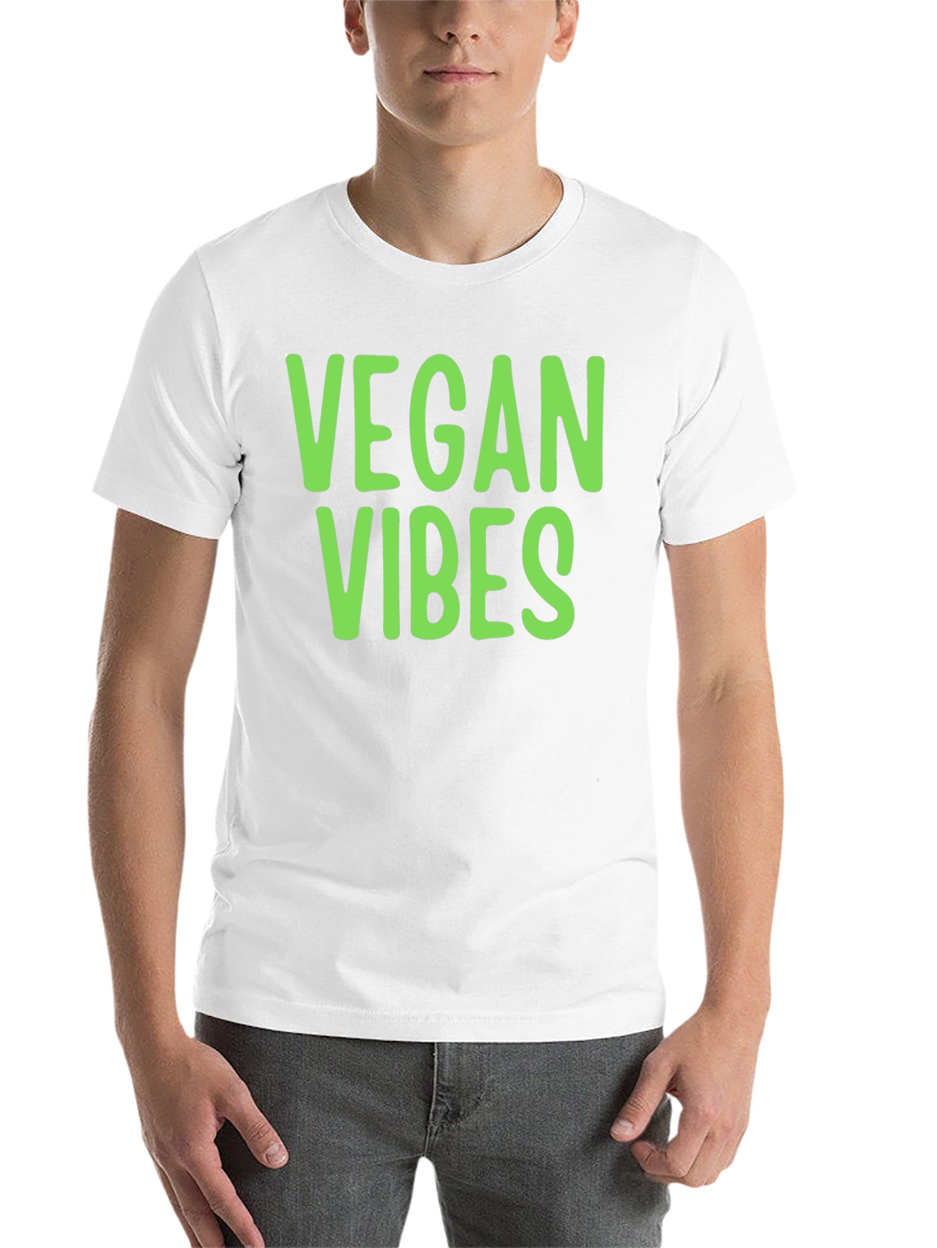 Vegan Vibes T-Shirt - Black, Casual Style - 14